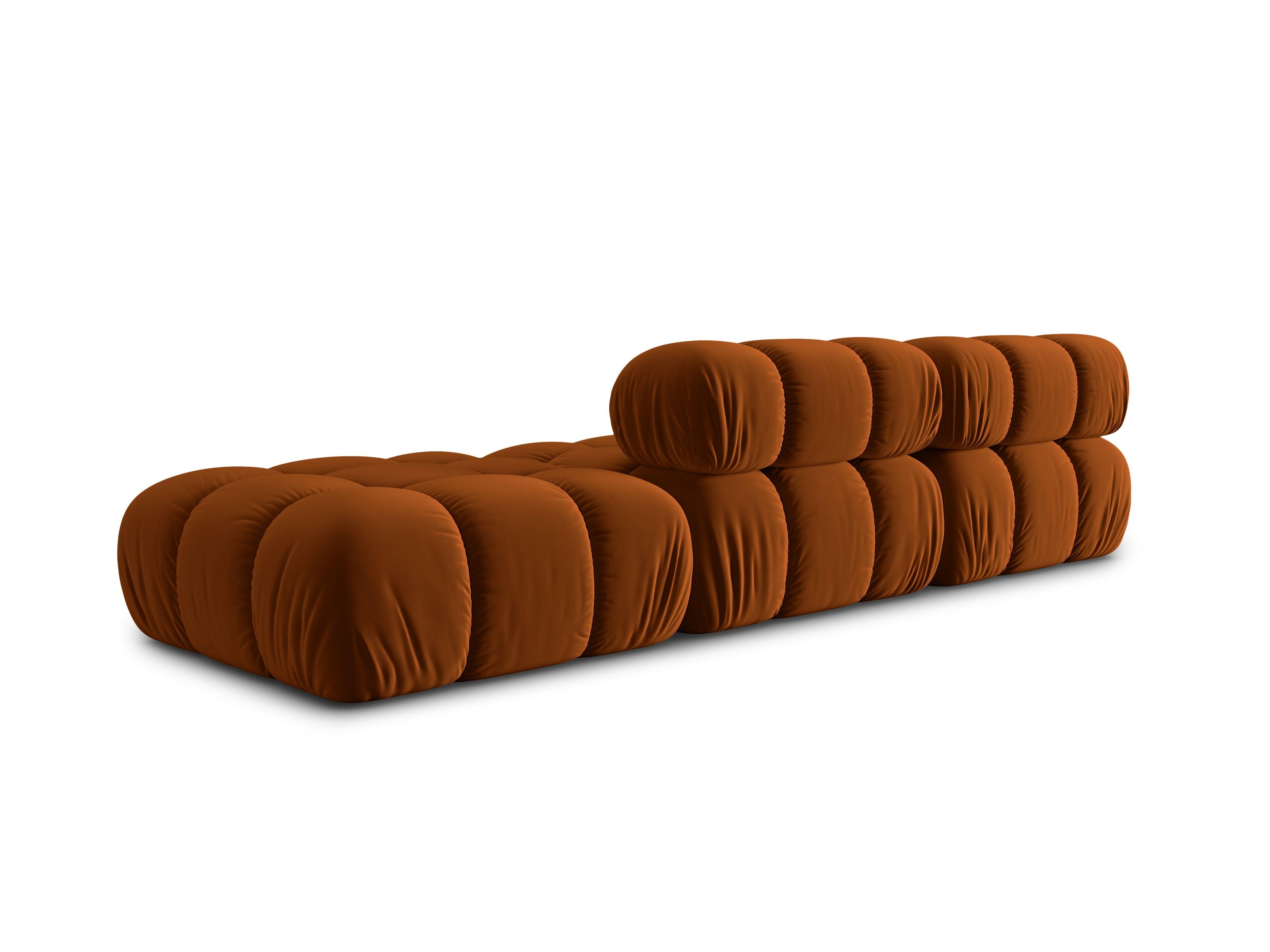 Sofa modułowa aksamitna prawostronna 4-osobowa TROPEA terracotta Milo Casa    Eye on Design