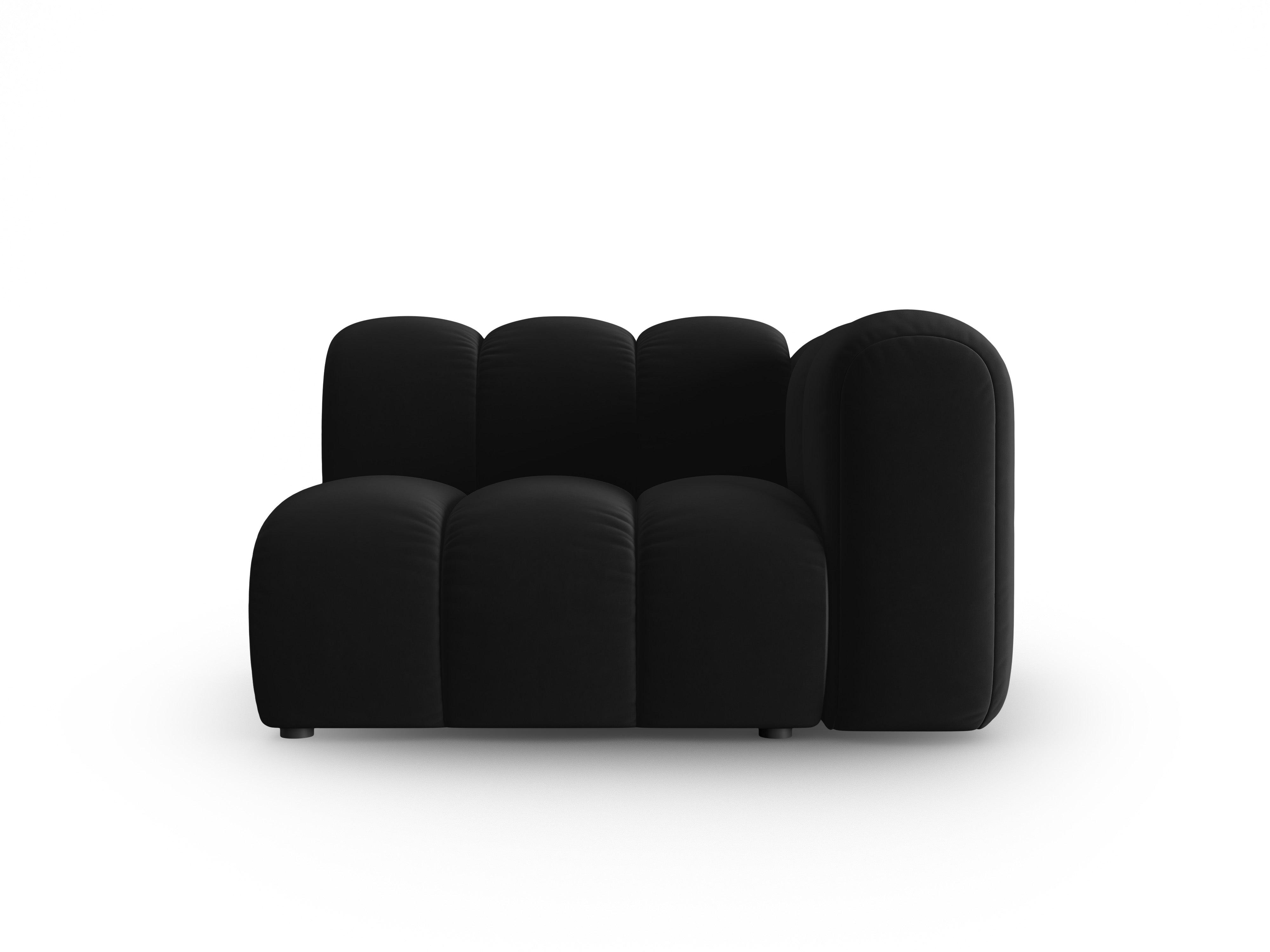 Sofa modułowa aksamitna prawostronna SKYLER czarny - element końcowy Interieurs 86    Eye on Design