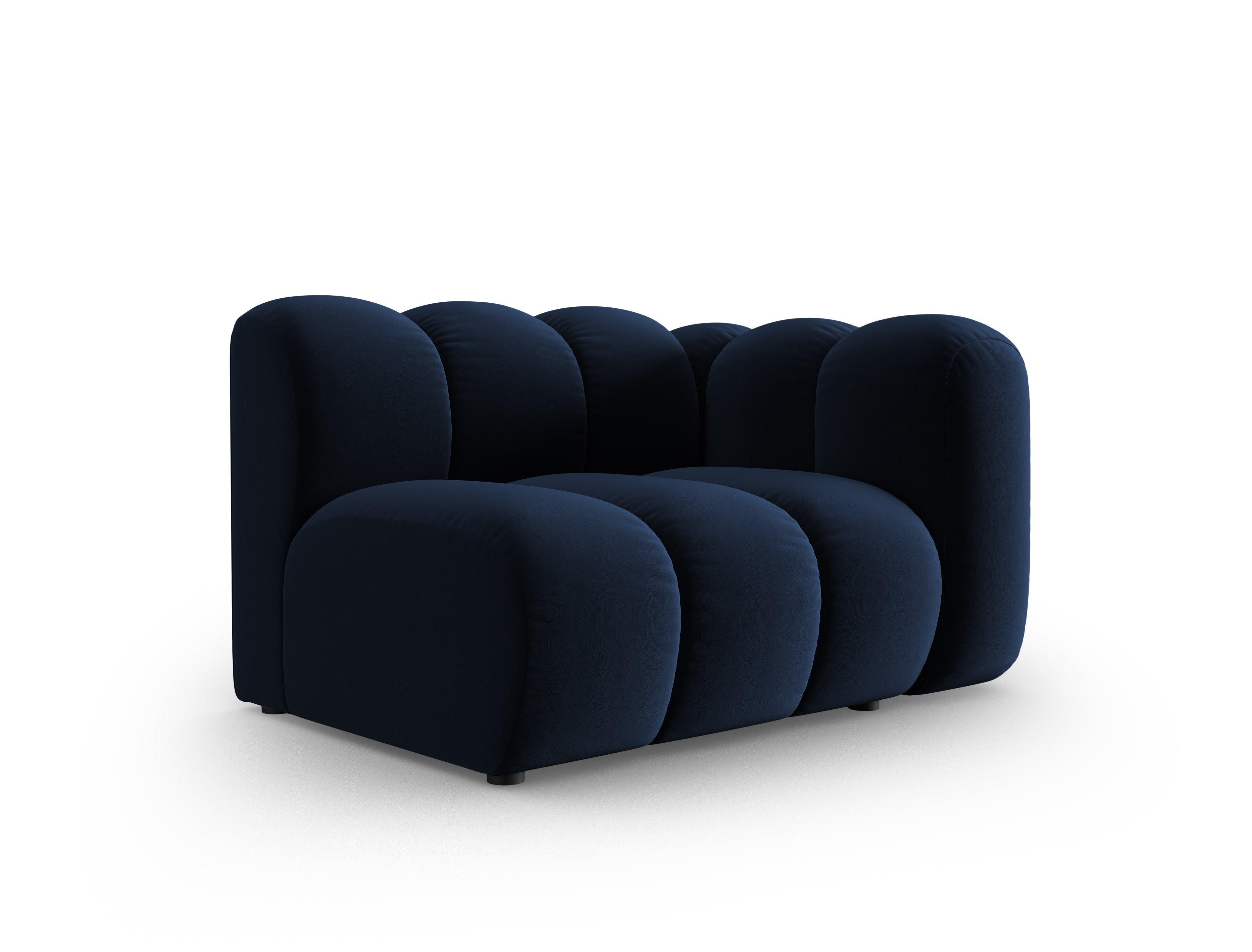 Sofa modułowa aksamitna prawostronna SKYLER granatowy - element końcowy Interieurs 86    Eye on Design