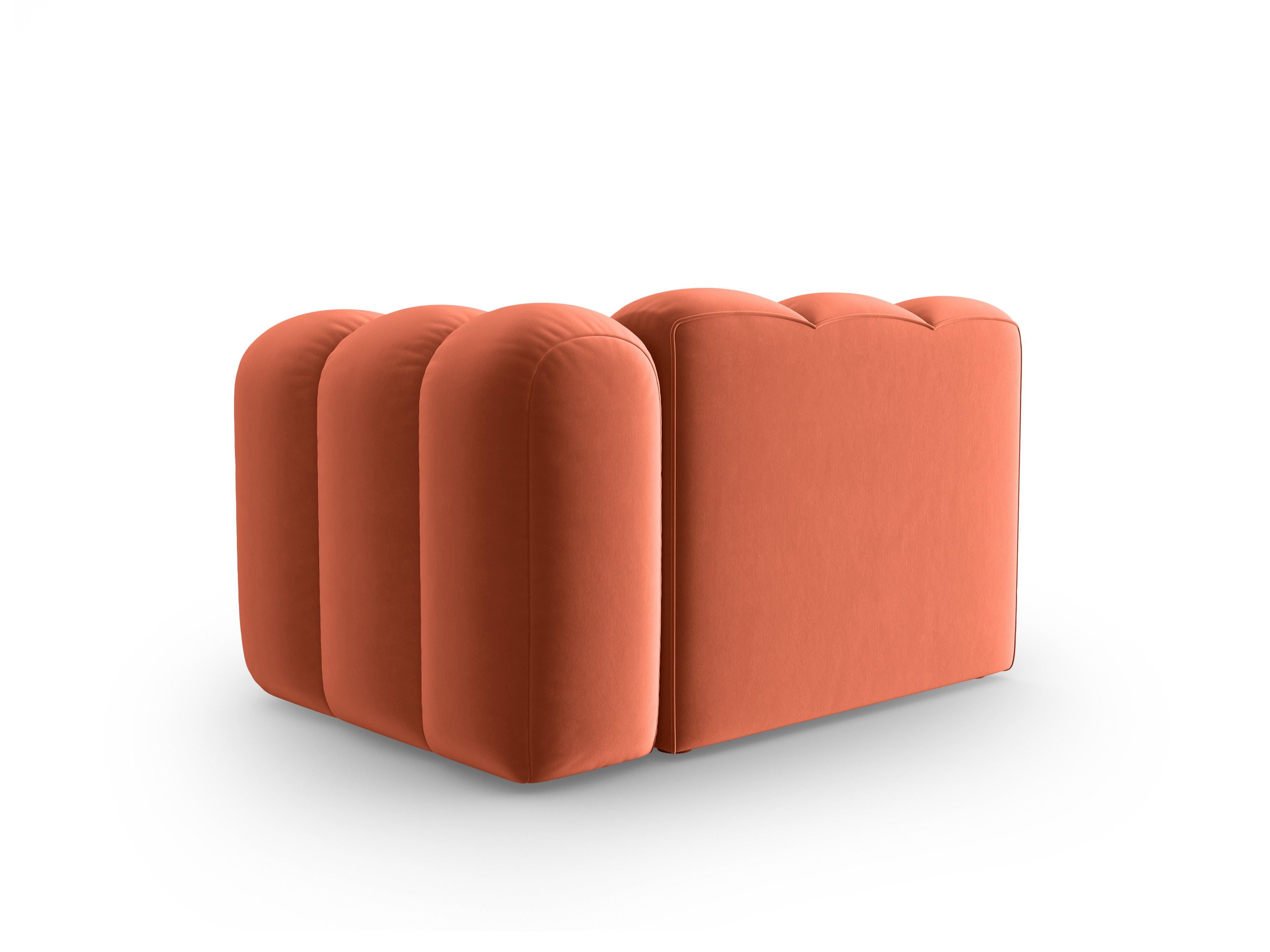 Sofa modułowa aksamitna prawostronna SKYLER koralowy - element końcowy Interieurs 86    Eye on Design