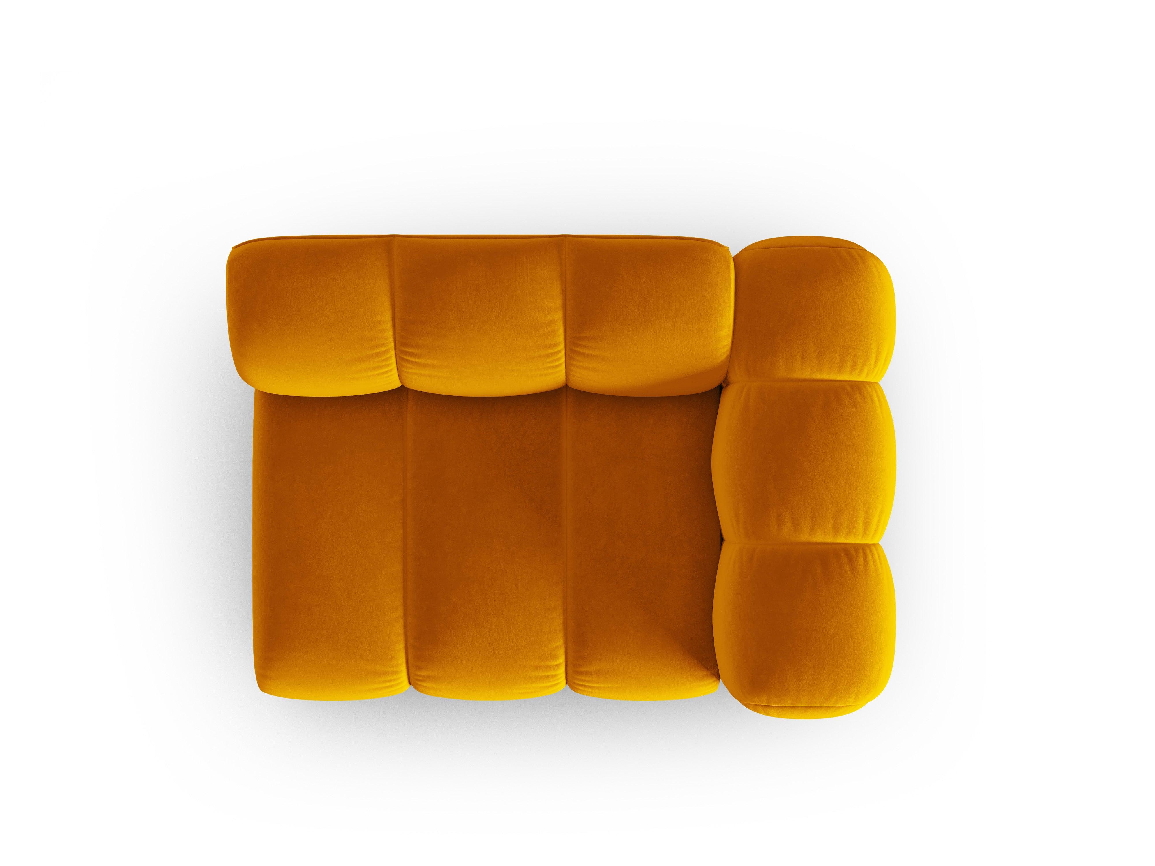 Sofa modułowa aksamitna prawostronna SKYLER musztardowy - element końcowy Interieurs 86    Eye on Design