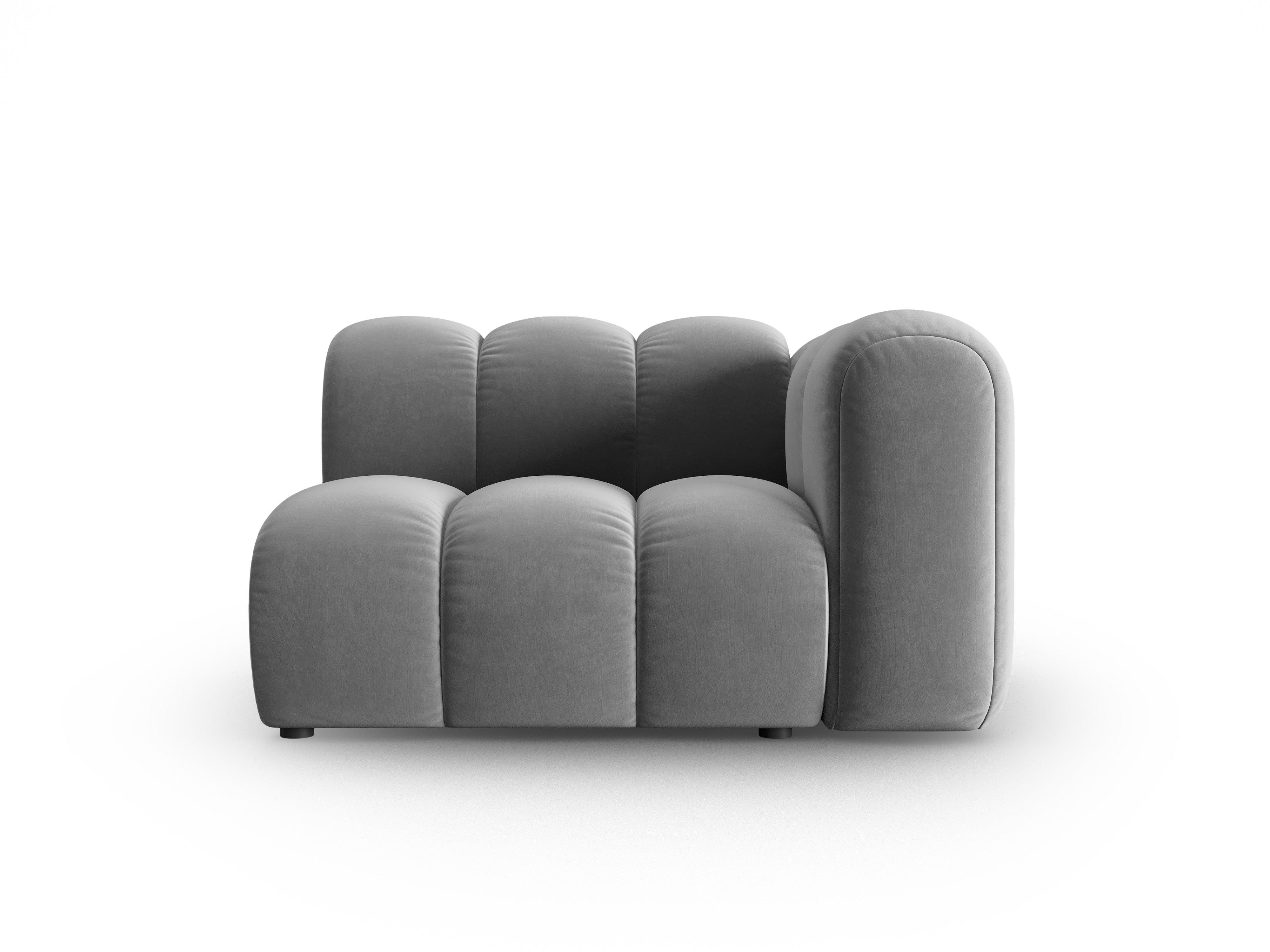 Sofa modułowa aksamitna prawostronna SKYLER szary - element końcowy Interieurs 86    Eye on Design