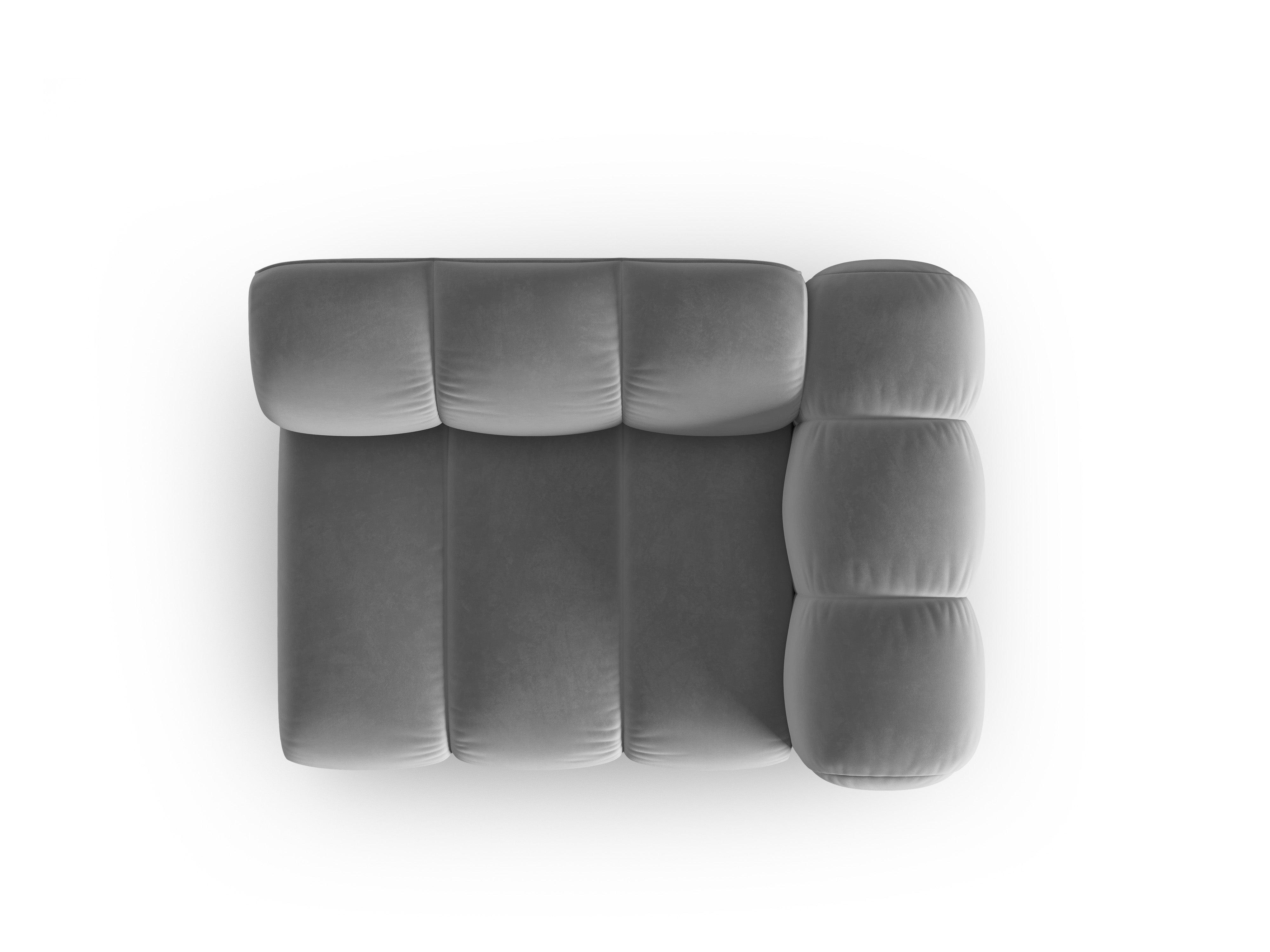 Sofa modułowa aksamitna prawostronna SKYLER szary - element końcowy Interieurs 86    Eye on Design