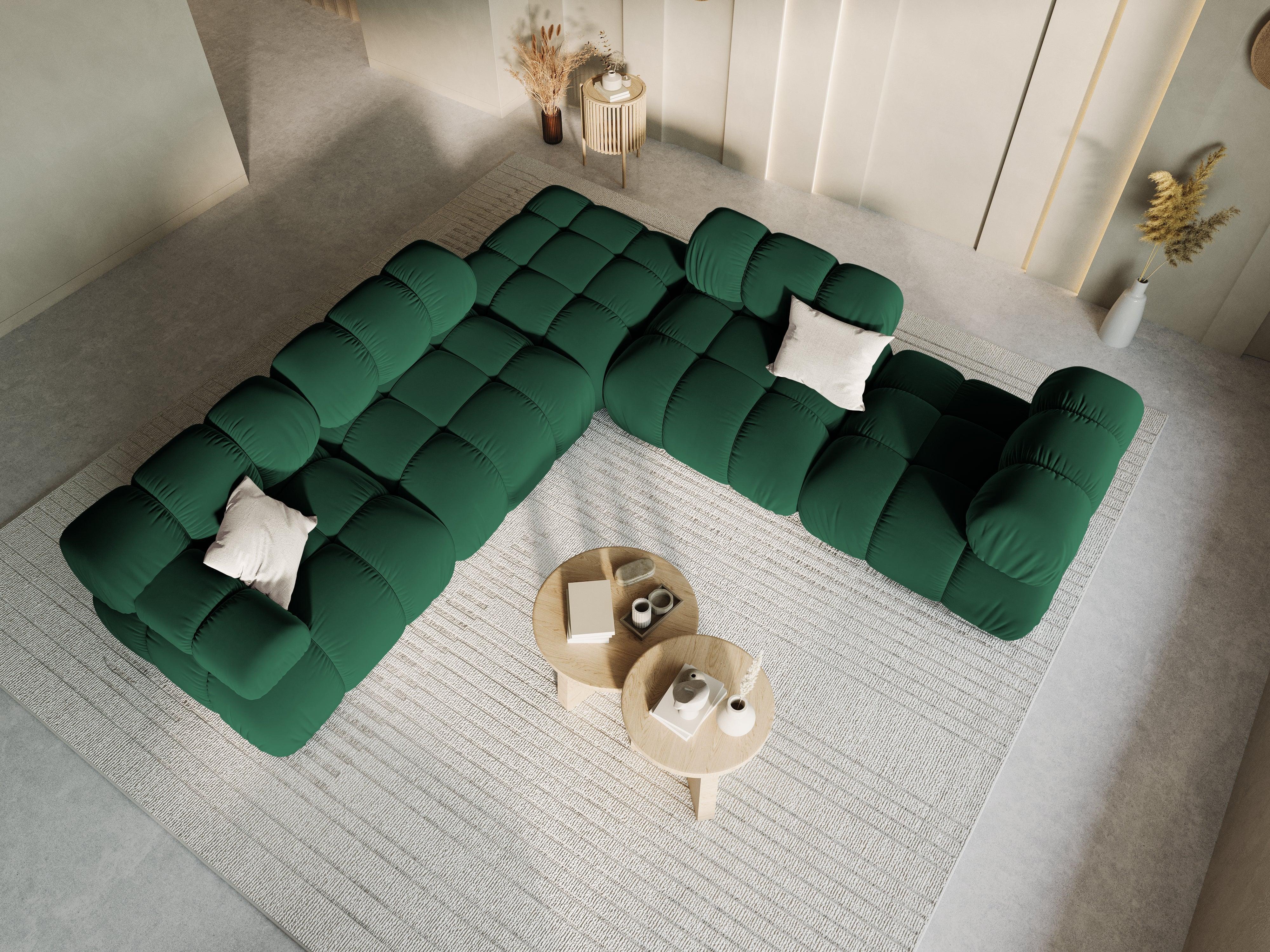 Sofa modułowa TROPEA - moduł lewostronny butelkowa zieleń Milo Casa    Eye on Design