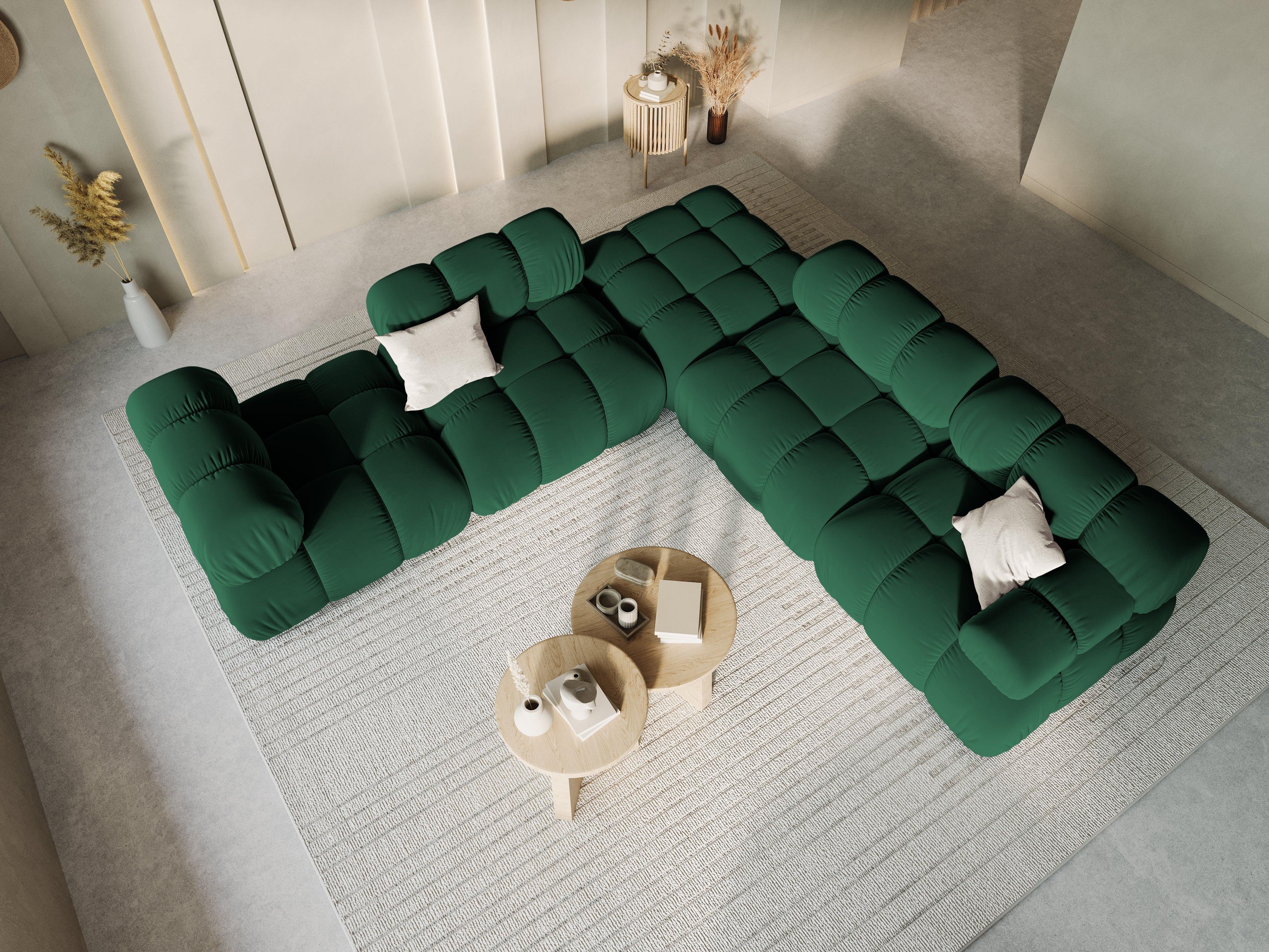 Sofa modułowa TROPEA - moduł prawostronny butelkowa zieleń Milo Casa    Eye on Design