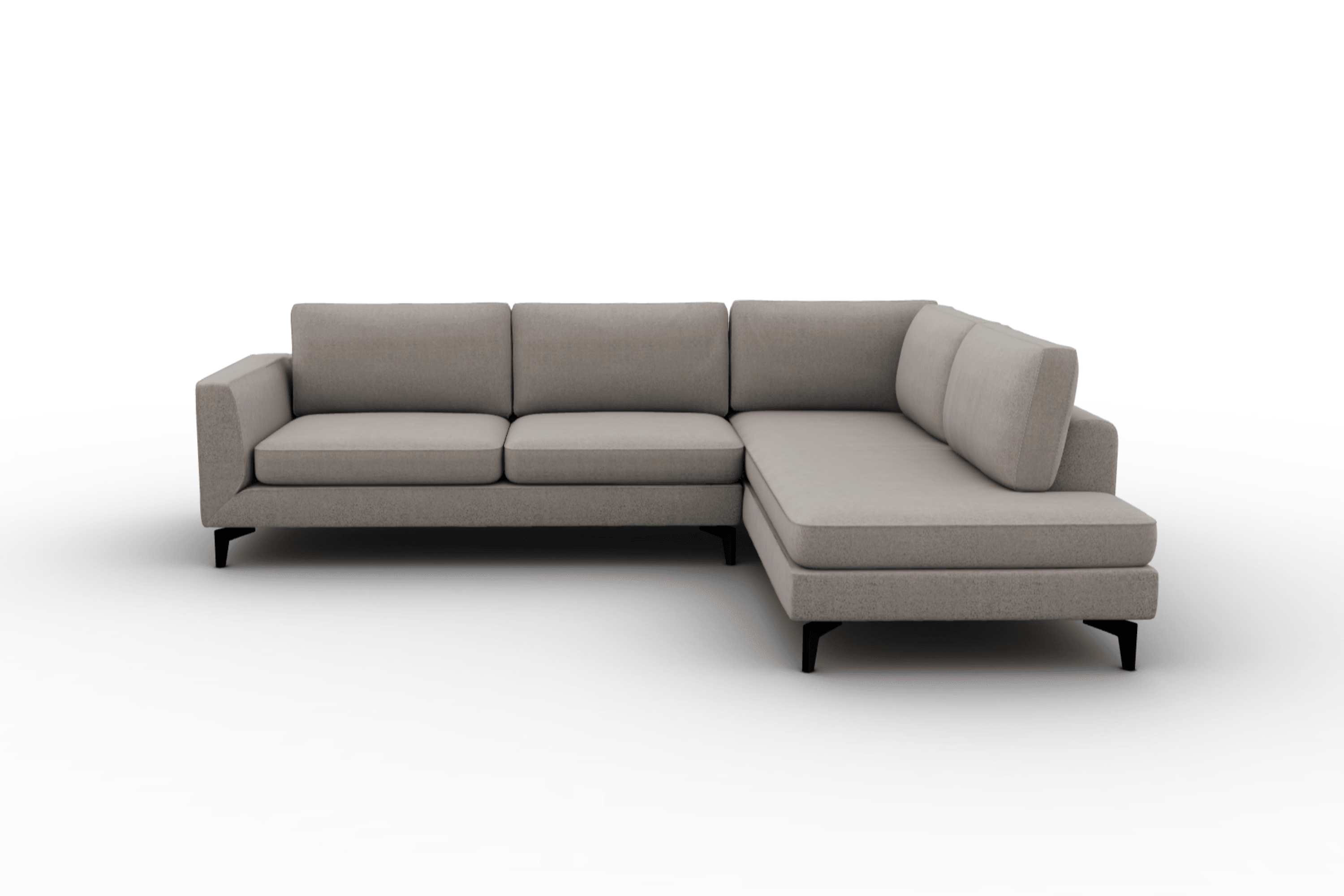 Sofa narożna prawostronna CARRÉ metalowa podstawa Calligaris    Eye on Design