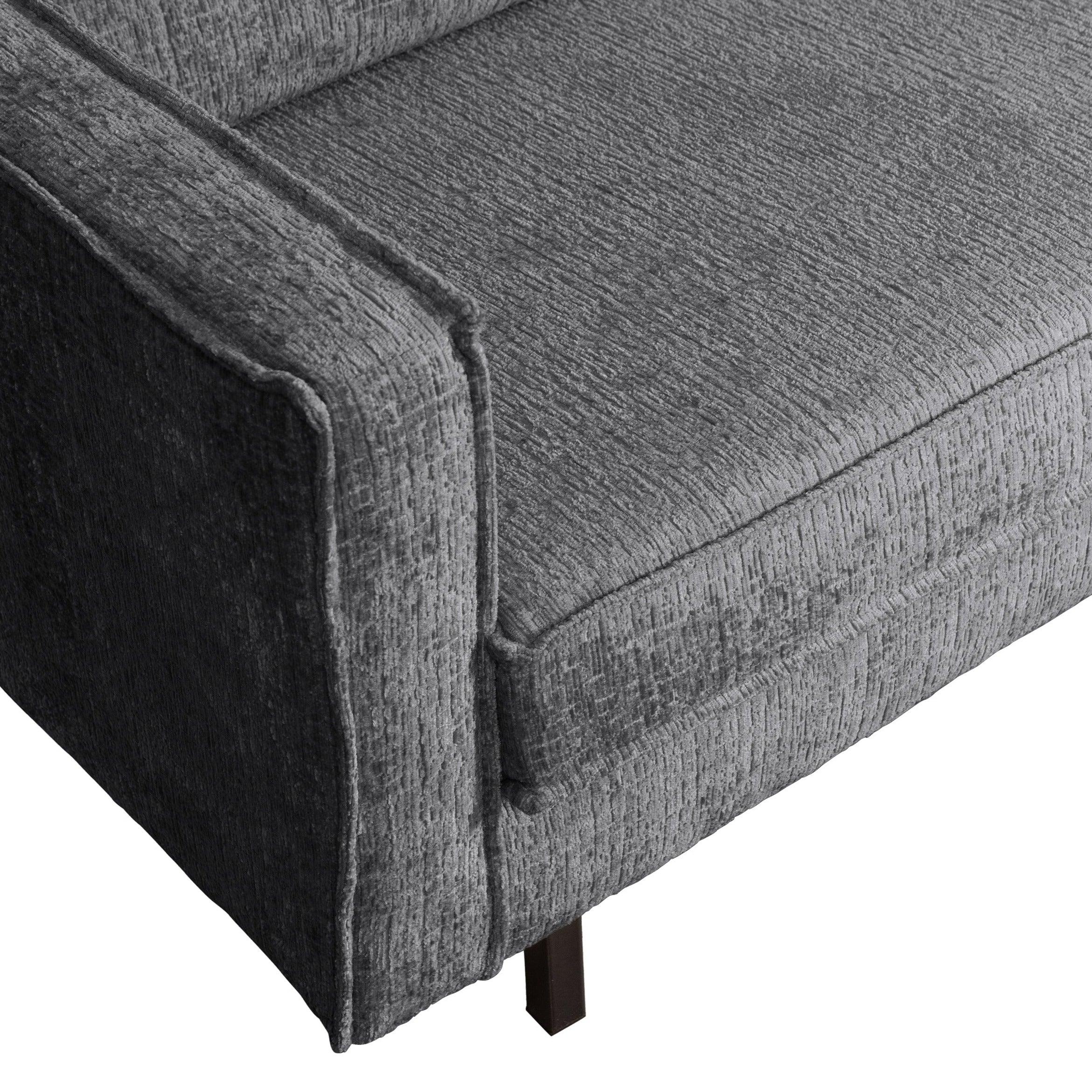 Sofa narożna welurowa lewostronna RODEO ciemnoszary Be Pure    Eye on Design