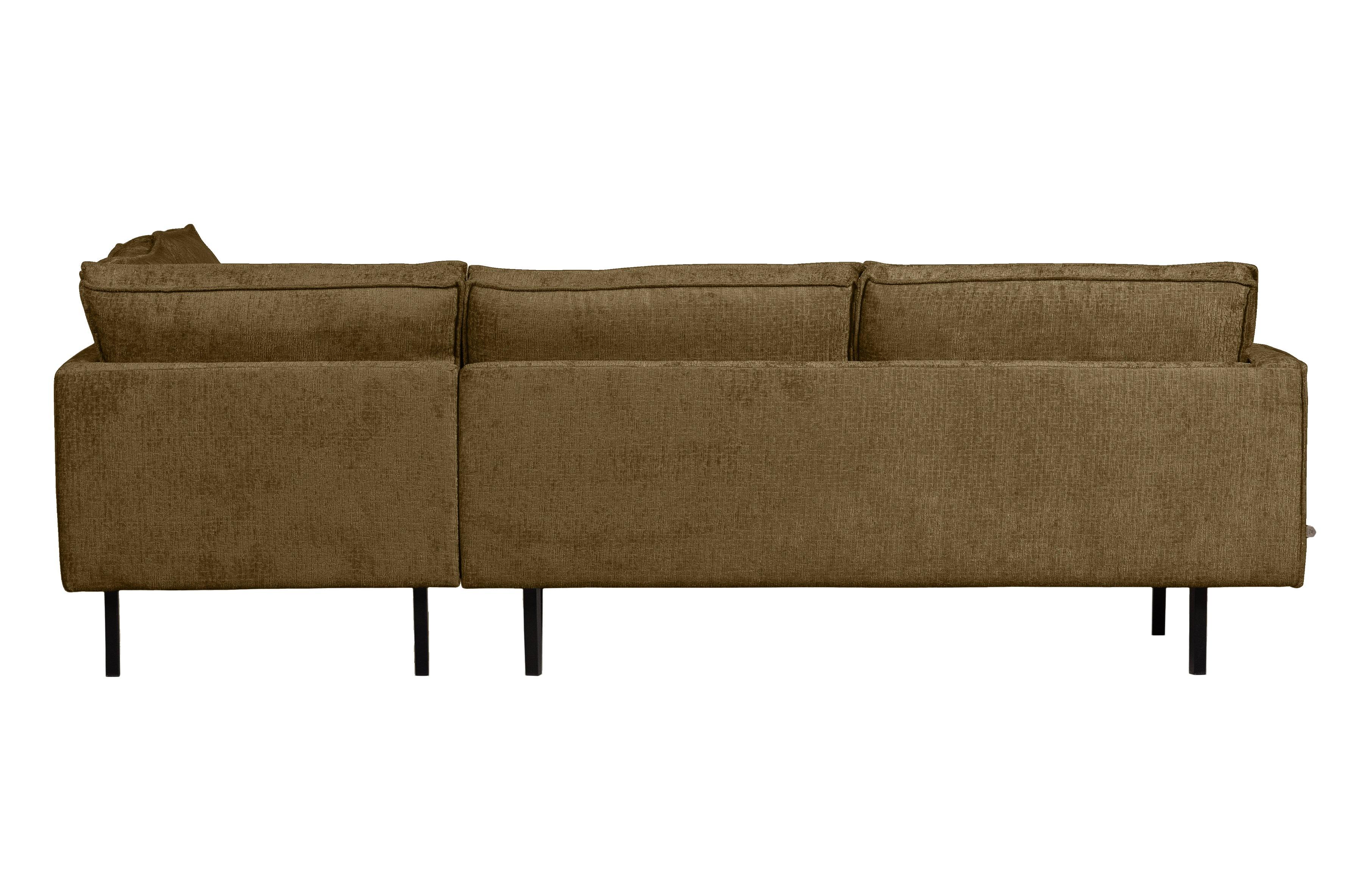 Sofa narożna welurowa prawostronna RODEO brązowy Be Pure    Eye on Design