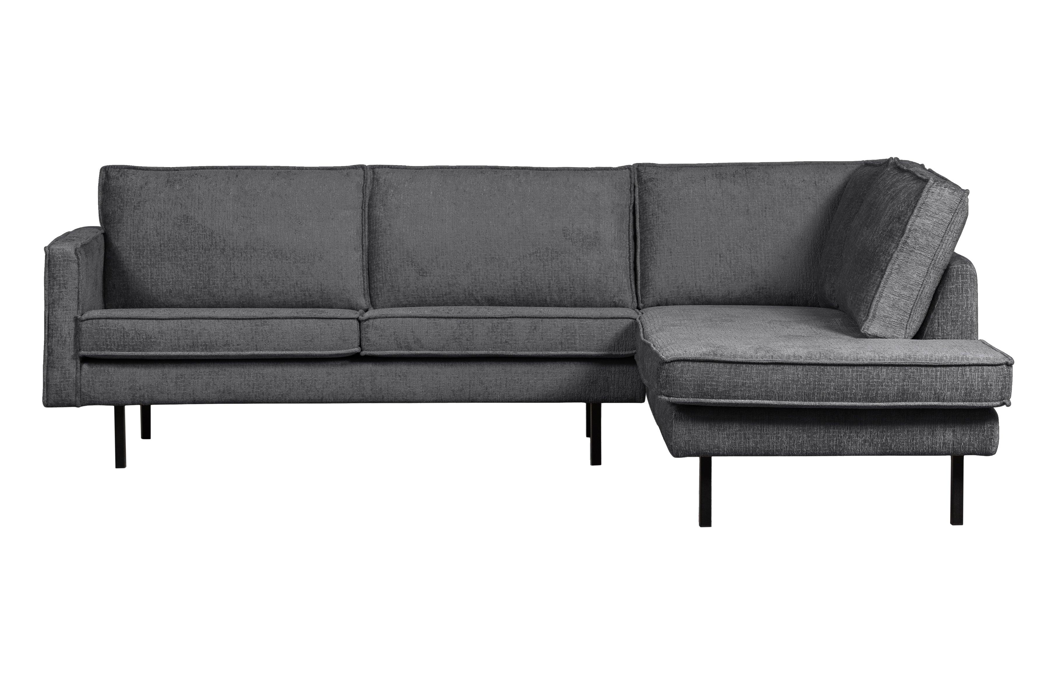 Sofa narożna welurowa prawostronna RODEO ciemnoszary Be Pure    Eye on Design