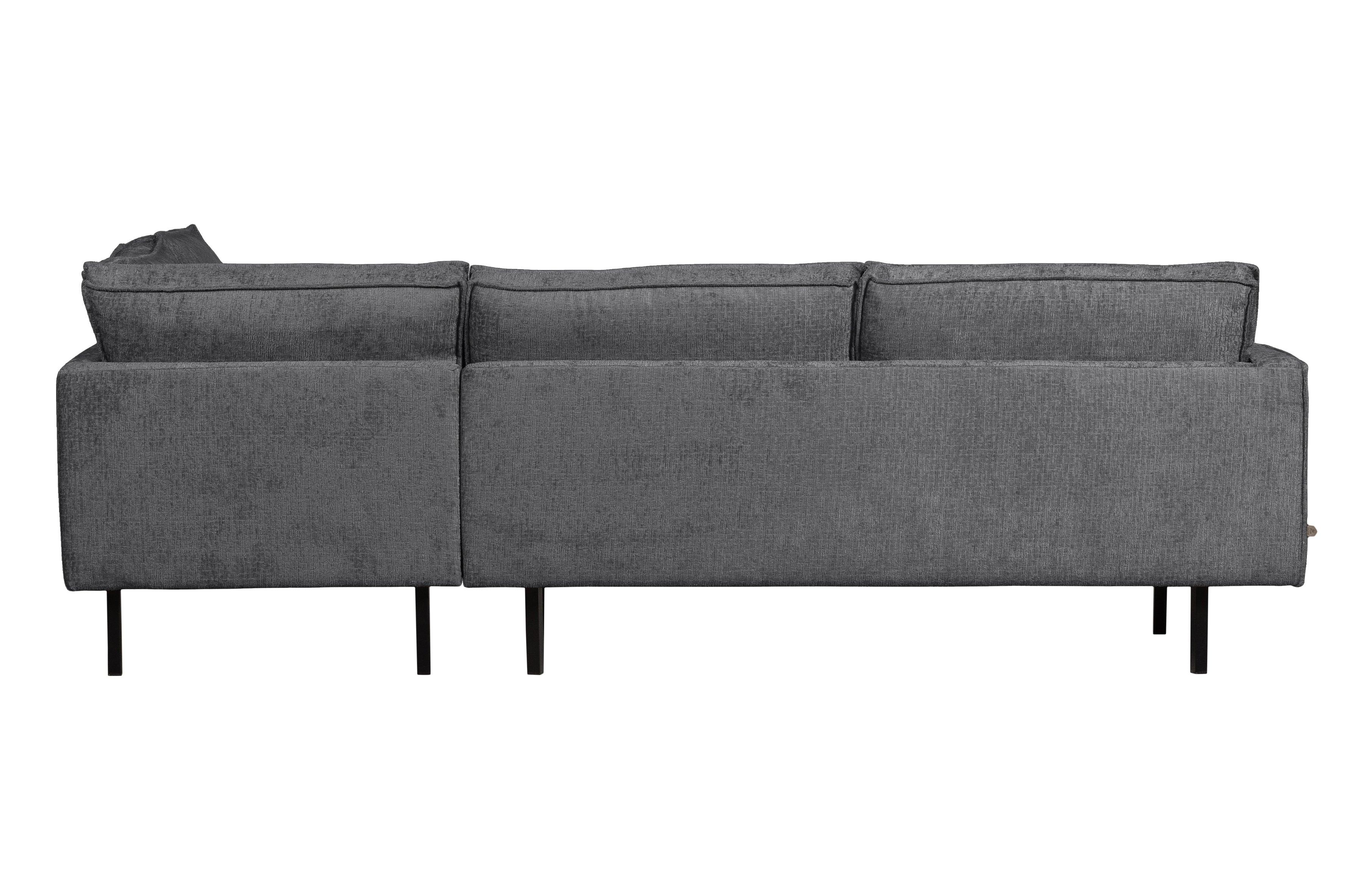 Sofa narożna welurowa prawostronna RODEO ciemnoszary Be Pure    Eye on Design