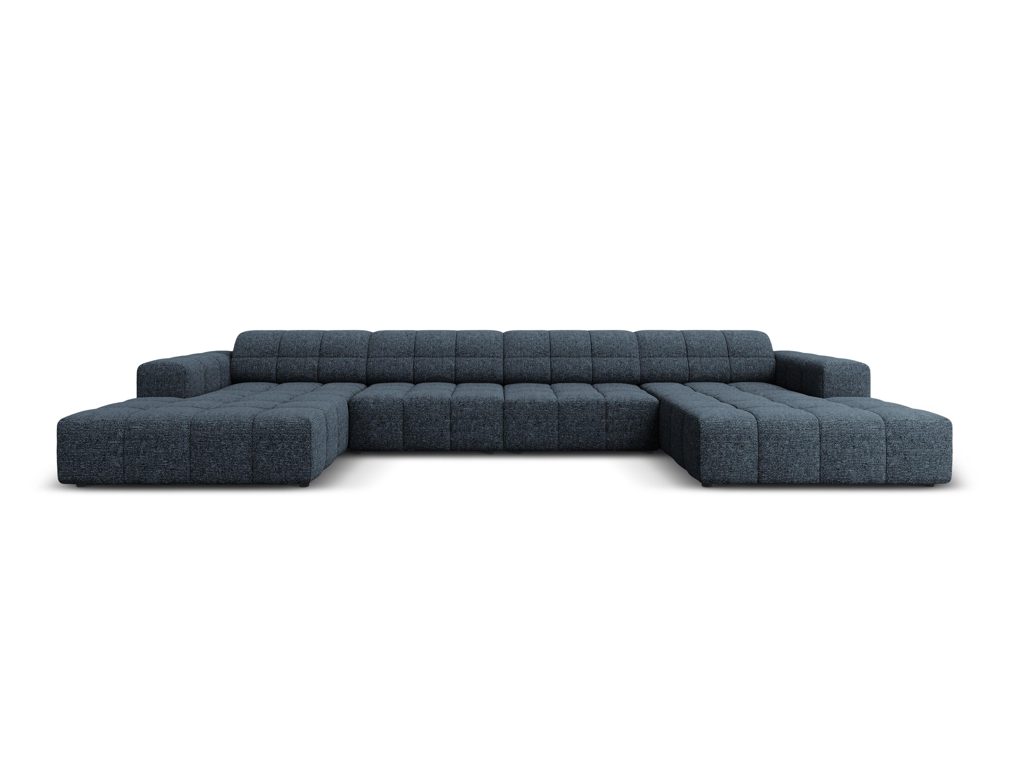 Sofa panoramiczna 6-osobowa CHICAGO niebieski szenil Cosmopolitan Design    Eye on Design