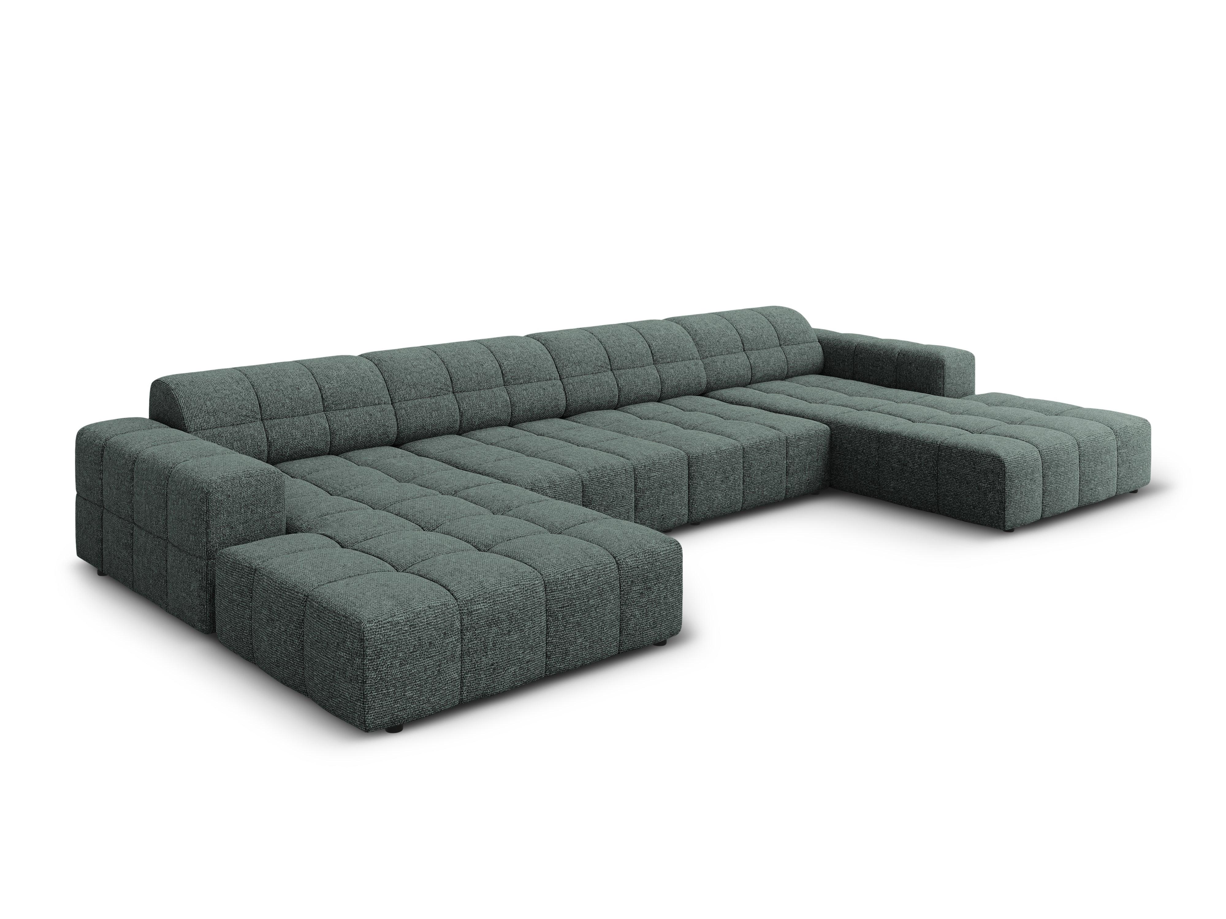 Sofa panoramiczna 6-osobowa CHICAGO petrol szenil Cosmopolitan Design    Eye on Design