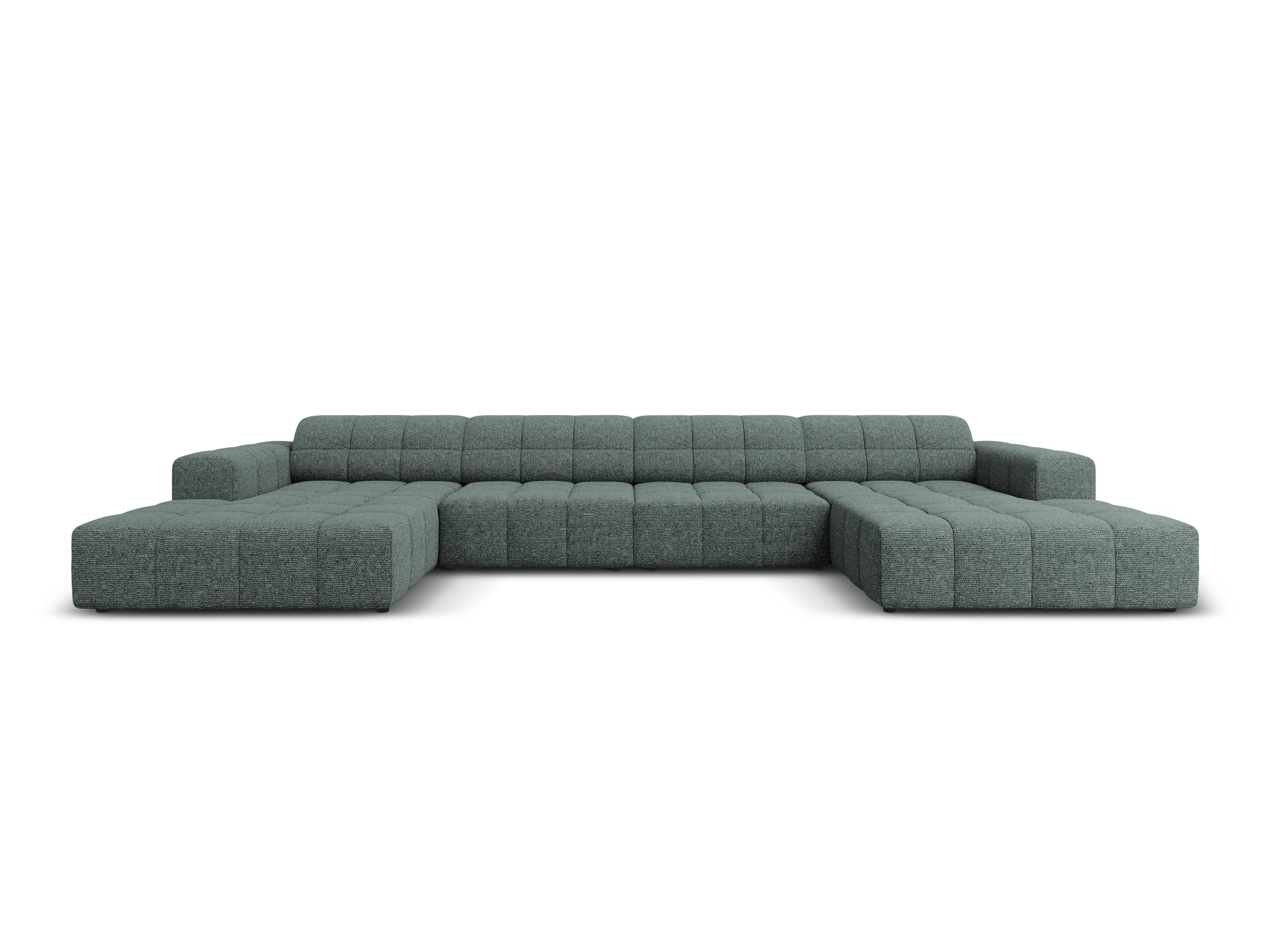 Sofa panoramiczna 6-osobowa CHICAGO petrol szenil Cosmopolitan Design    Eye on Design