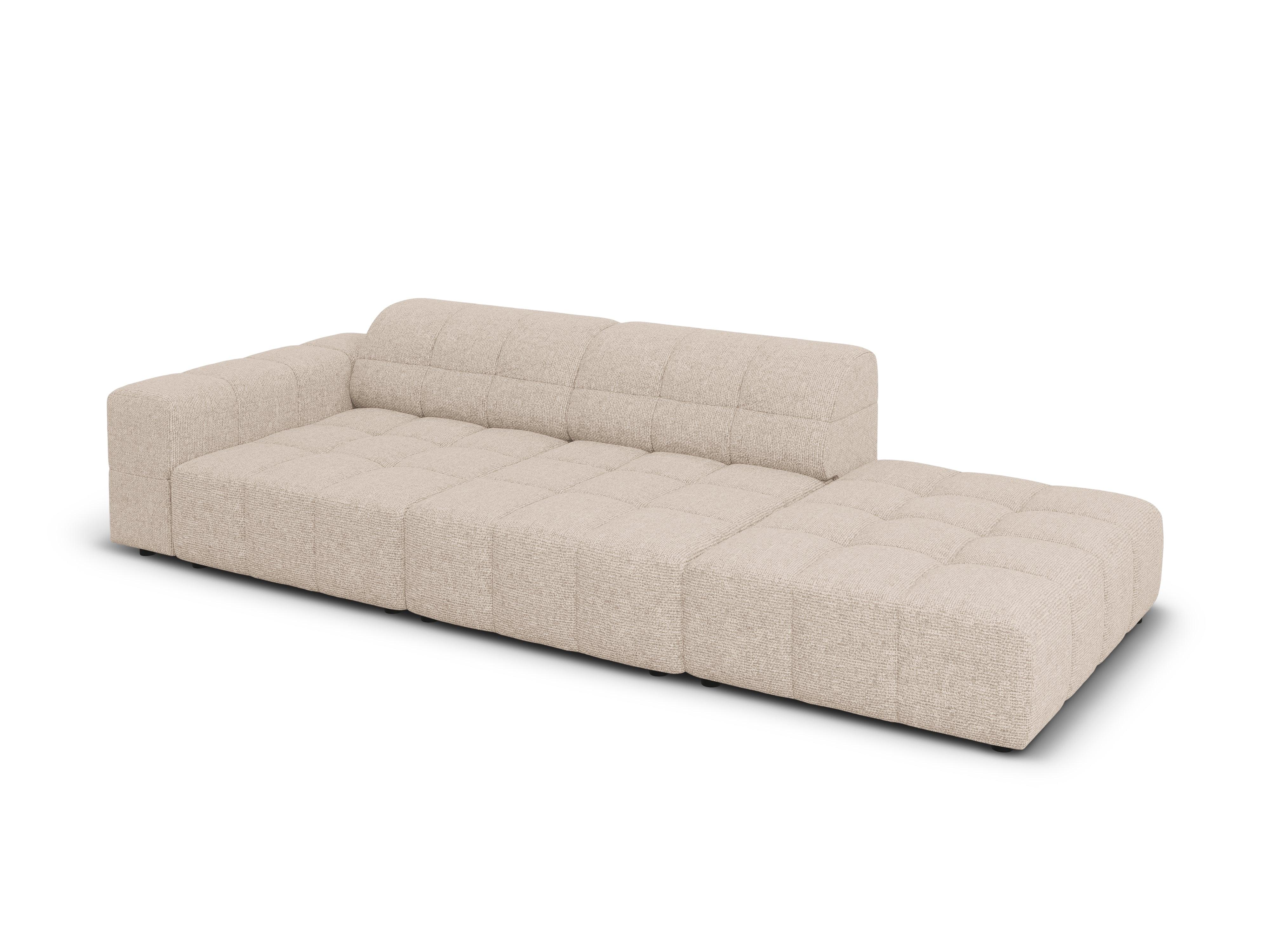 Sofa prawostronna 3-osobowa CHICAGO beżowy szenil Cosmopolitan Design    Eye on Design