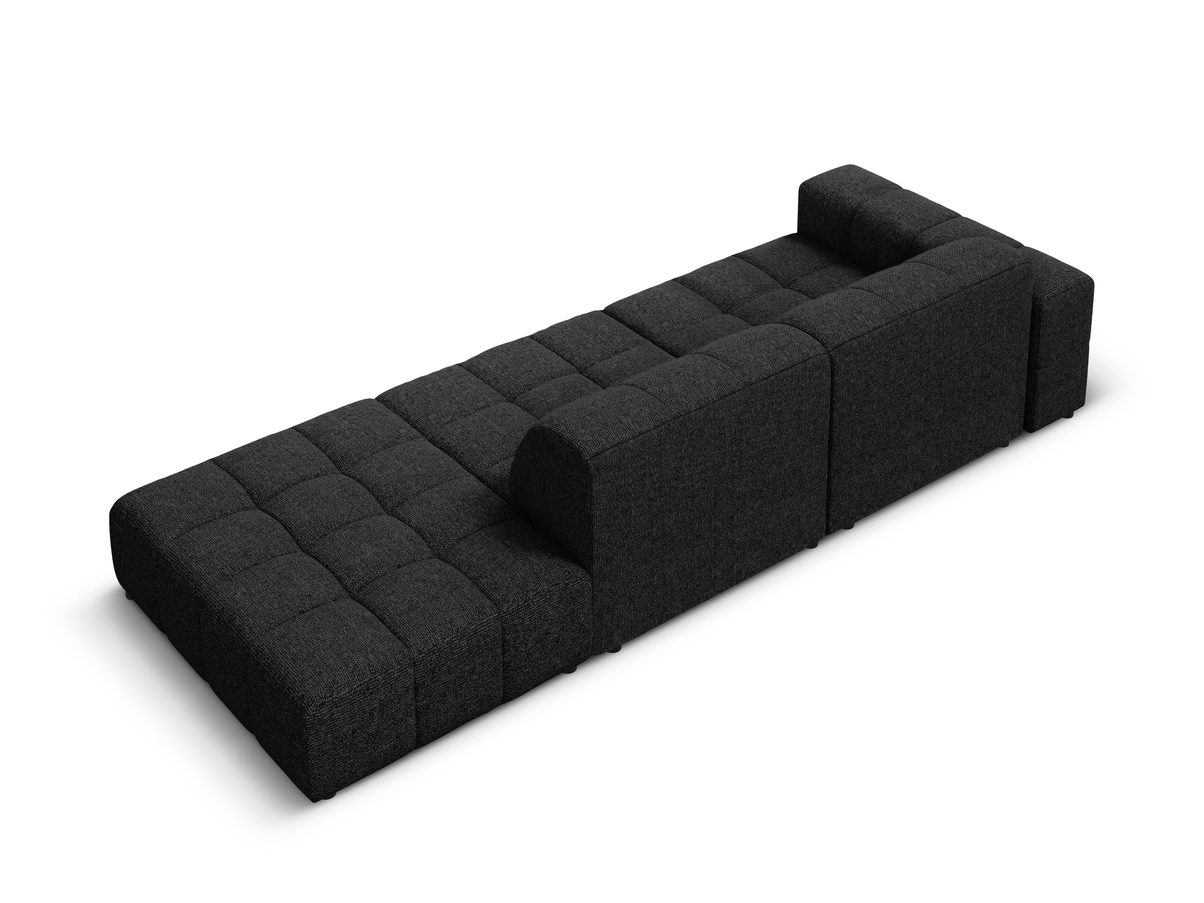 Sofa prawostronna 3-osobowa CHICAGO czarny szenil Cosmopolitan Design    Eye on Design