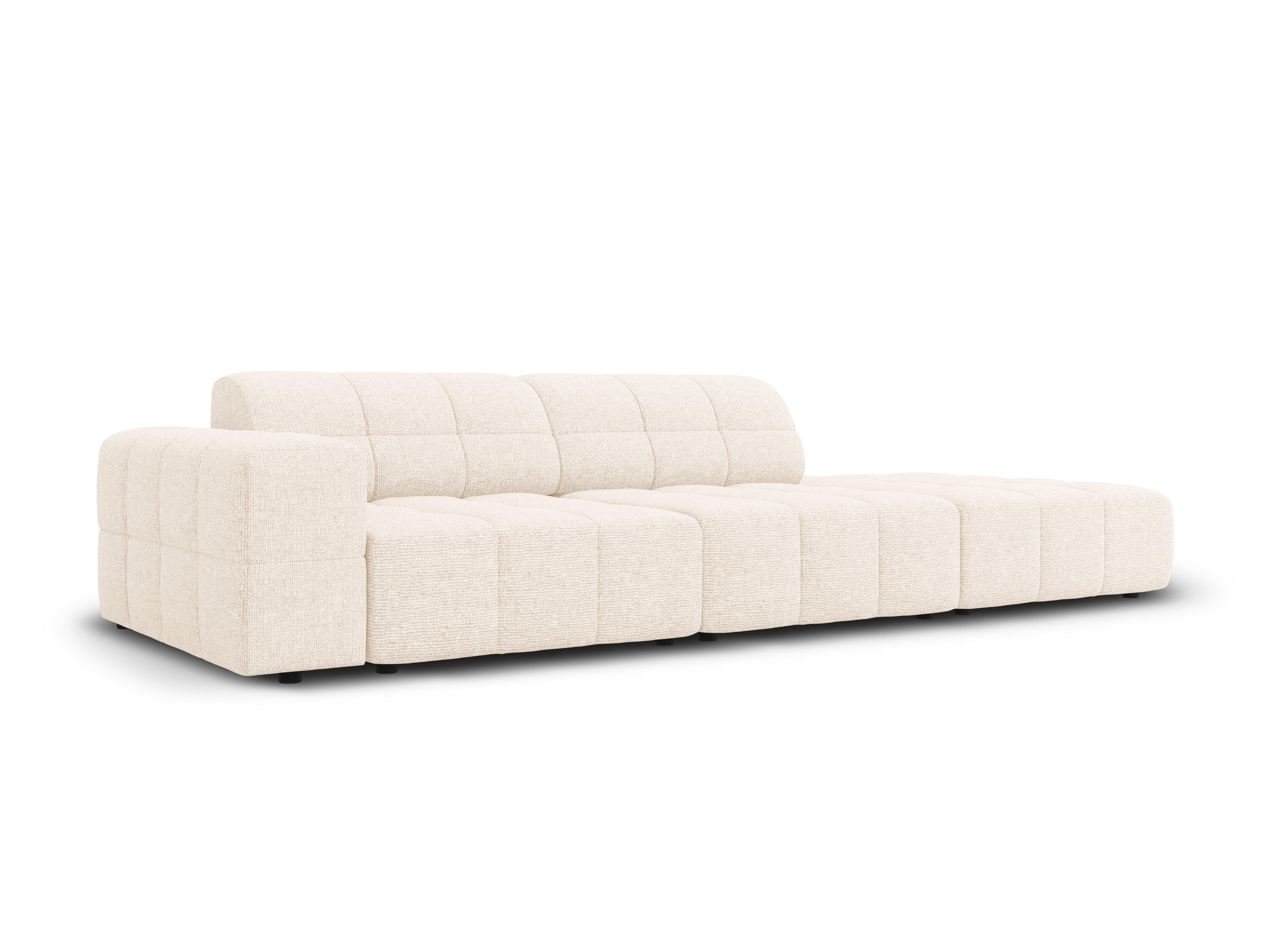 Sofa prawostronna 3-osobowa CHICAGO jasnobeżowy szenil Cosmopolitan Design    Eye on Design