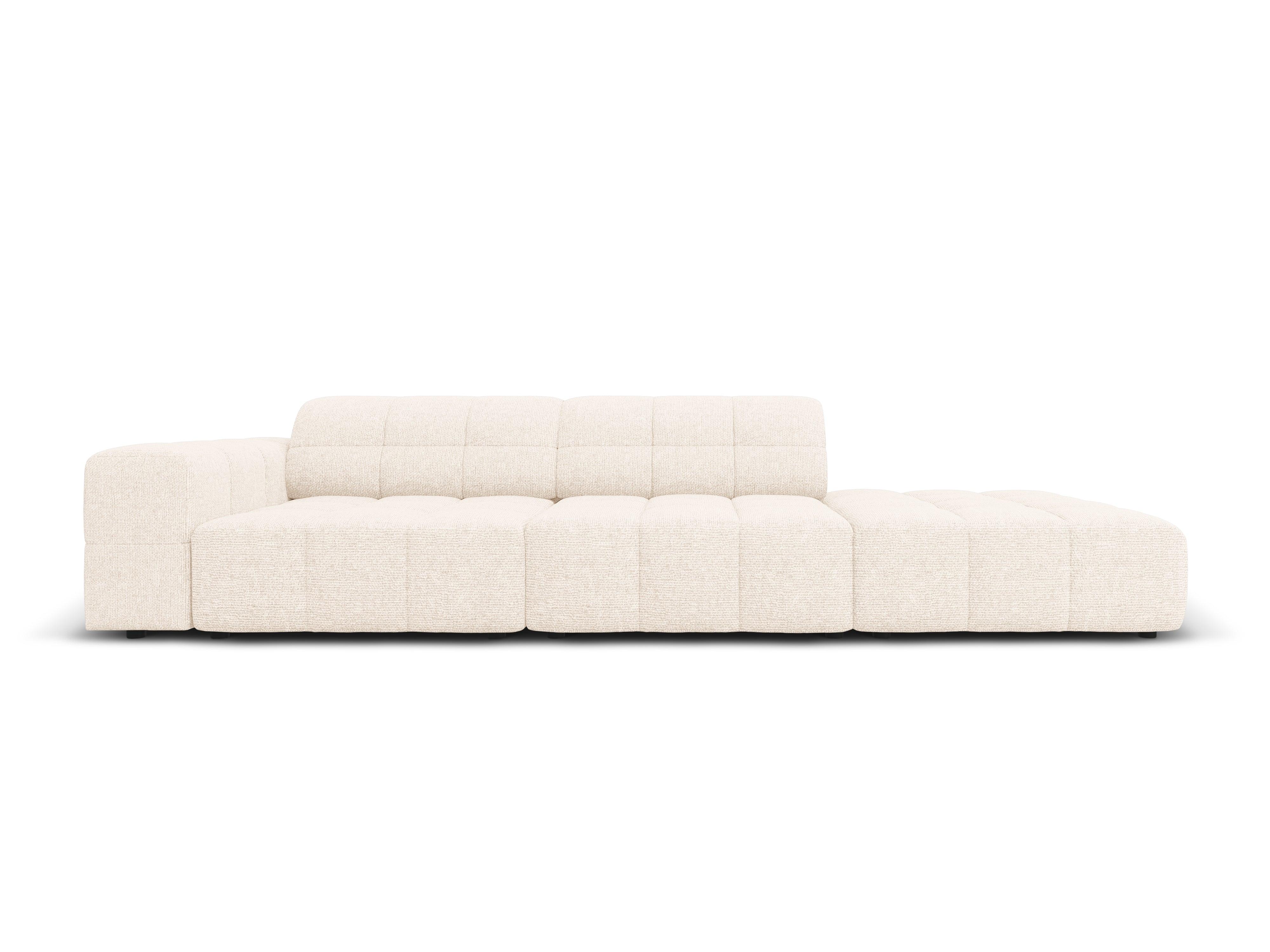 Sofa prawostronna 3-osobowa CHICAGO jasnobeżowy szenil Cosmopolitan Design    Eye on Design