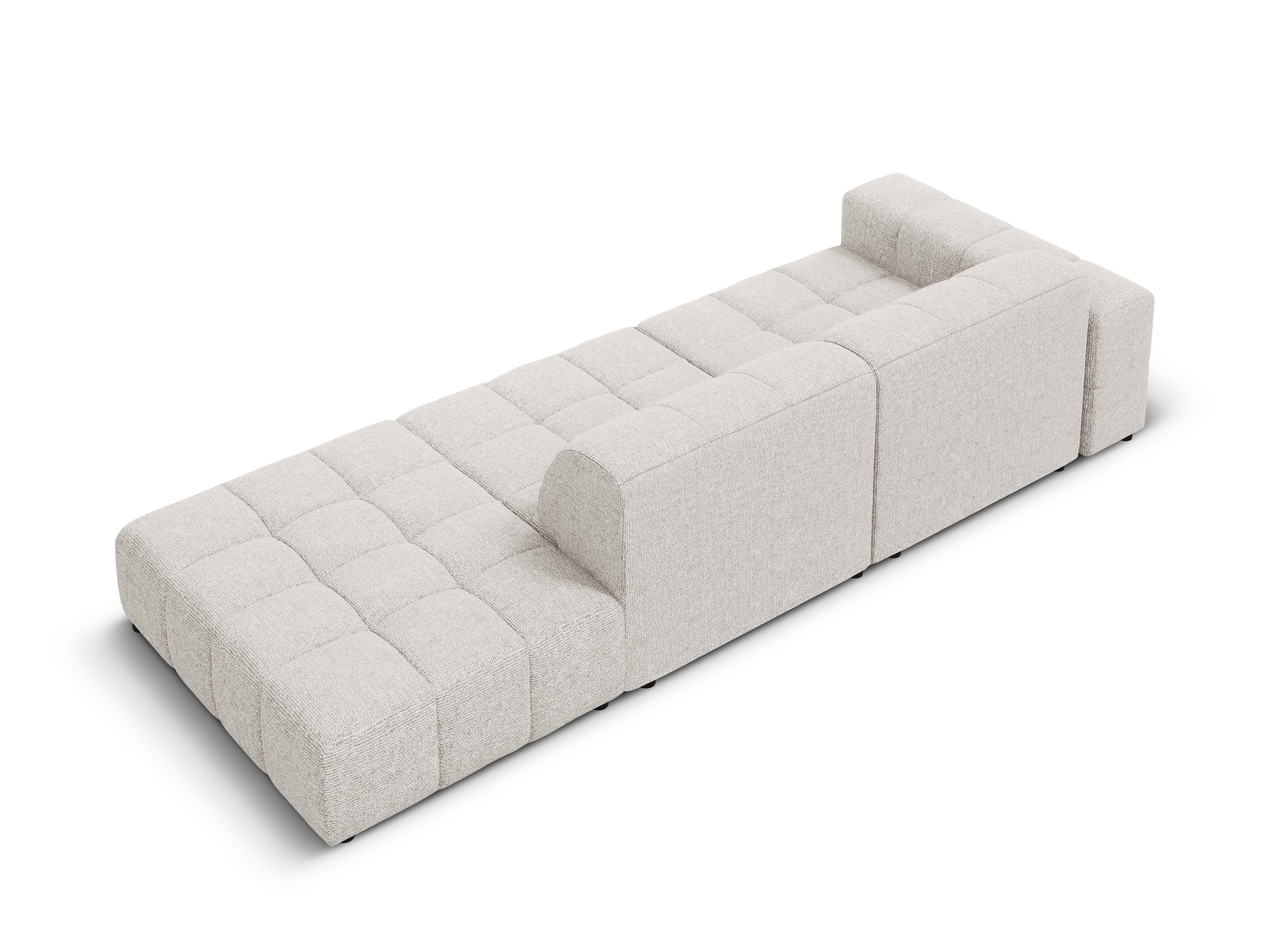 Sofa prawostronna 3-osobowa CHICAGO jasnoszary szenil Cosmopolitan Design    Eye on Design