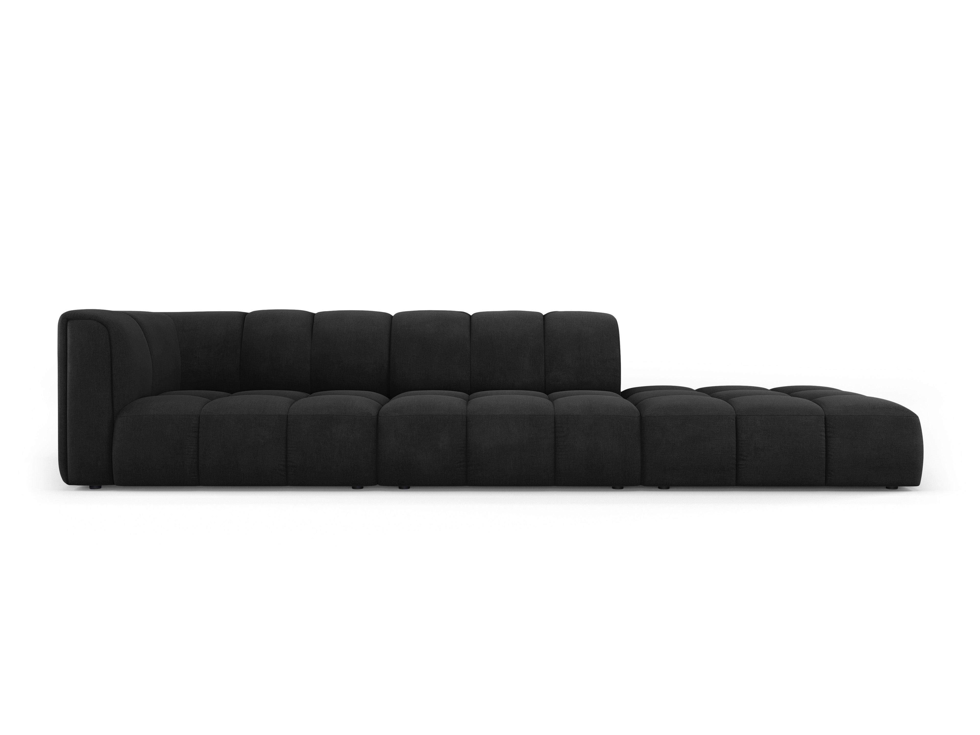 Sofa prawostronna FRANCESCA czarny szenil Milo Casa    Eye on Design