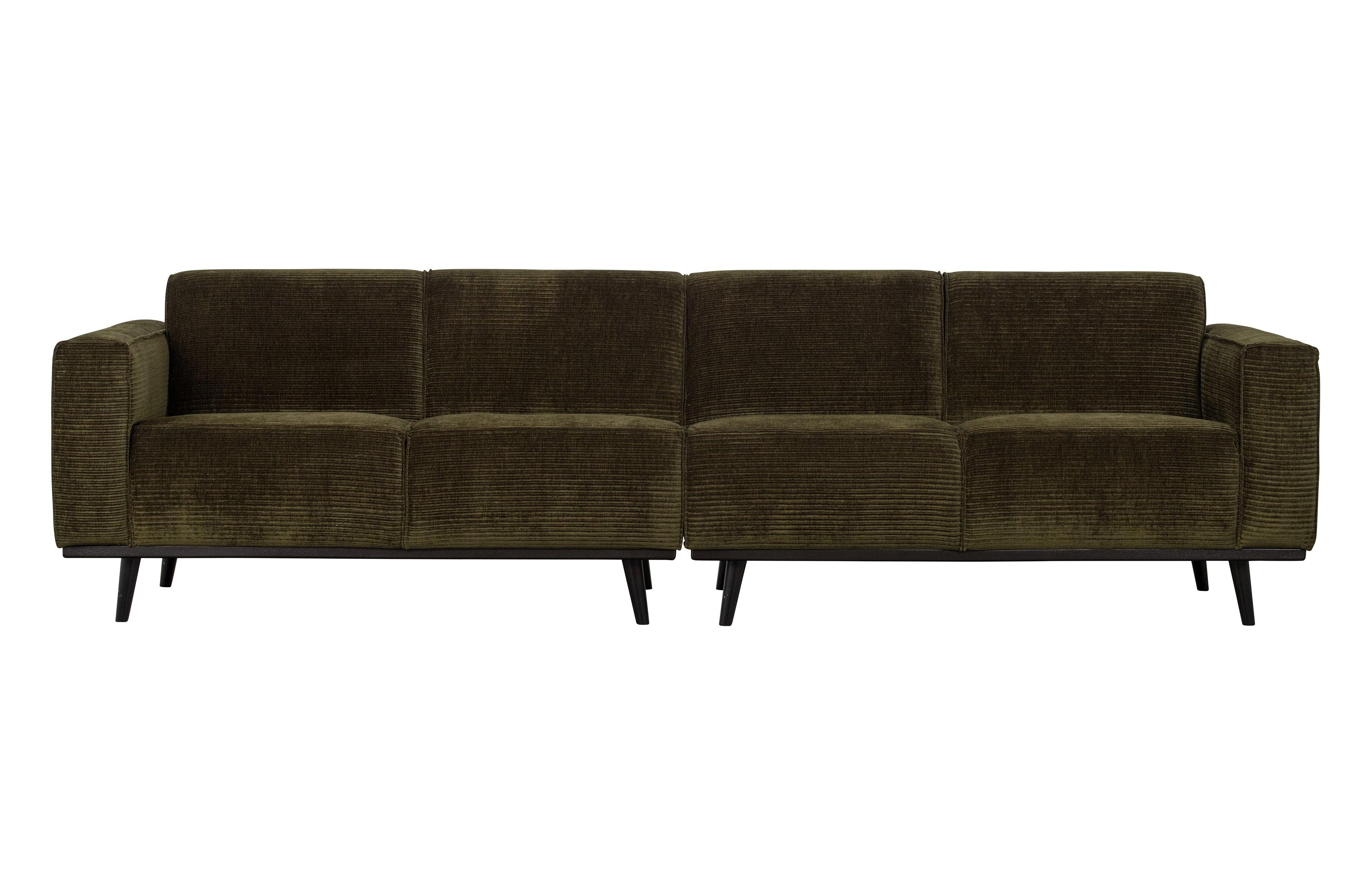 Sofa sztruksowa 4-osobowa STATEMENT ciemnozielony Be Pure    Eye on Design