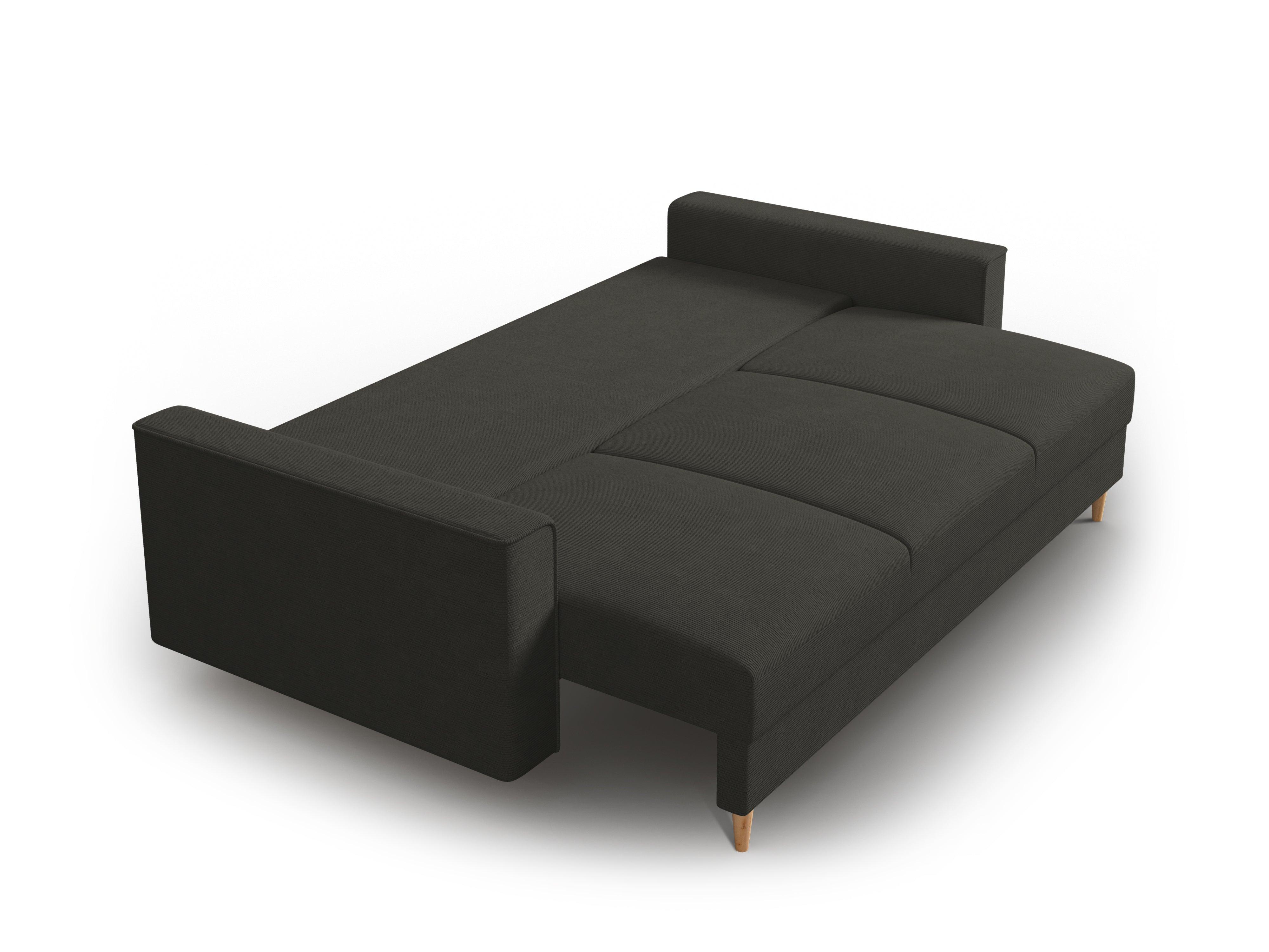 Sofa sztruksowa z funkcją spania CARTADERA czarny Mazzini Sofas    Eye on Design