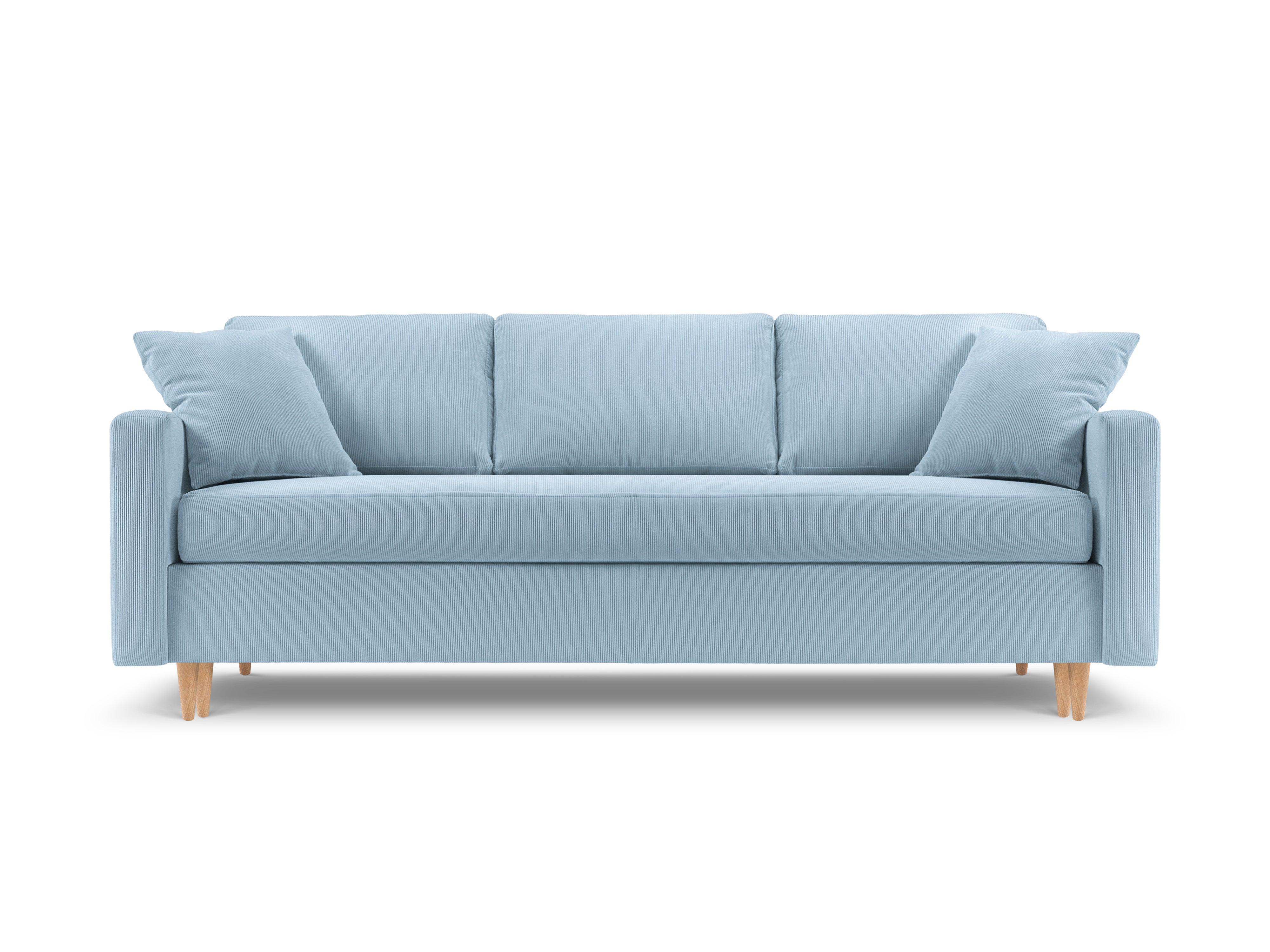 Sofa sztruksowa z funkcją spania ROSE jasnoniebieski Mazzini Sofas    Eye on Design