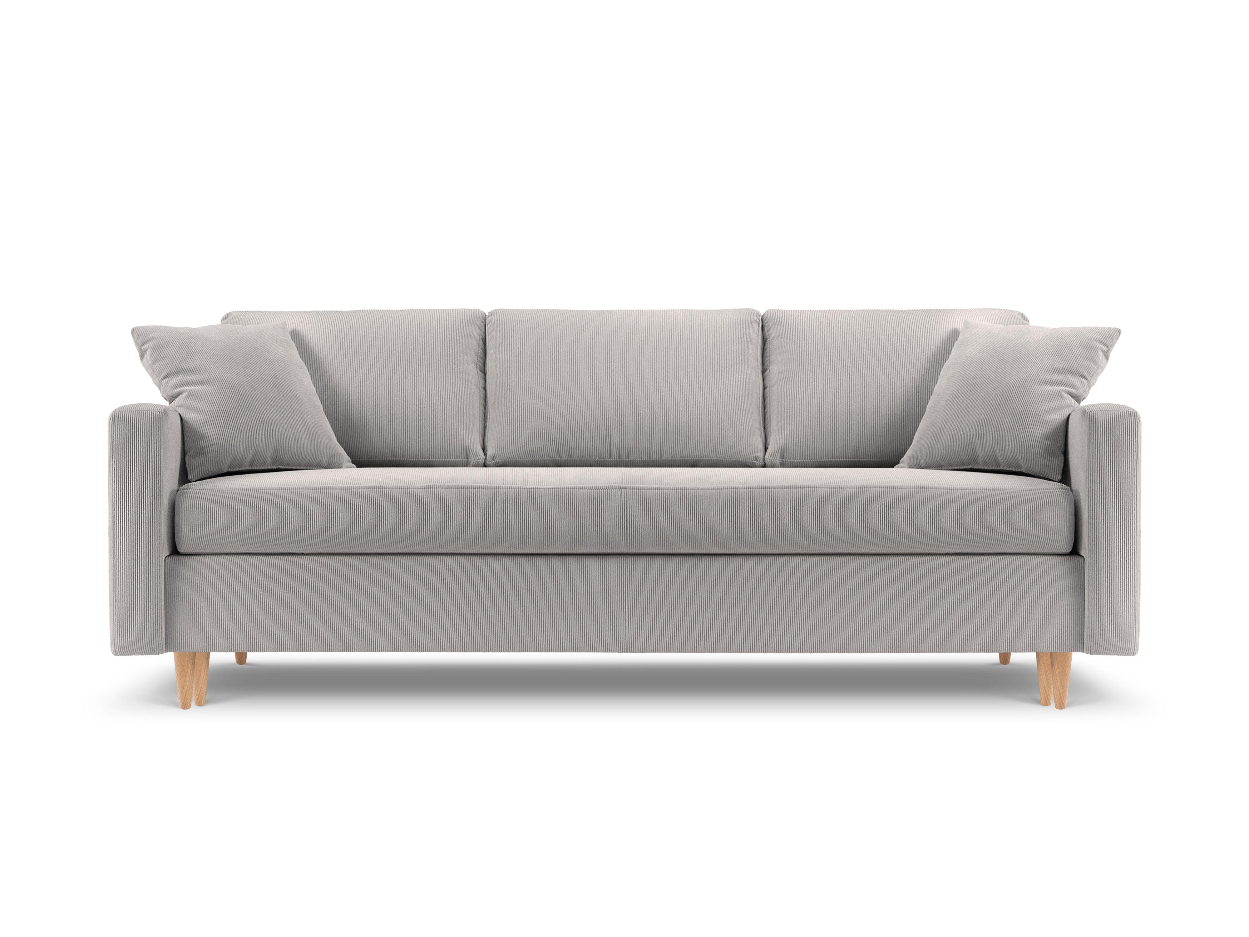 Sofa sztruksowa z funkcją spania ROSE jasnoszary Mazzini Sofas    Eye on Design