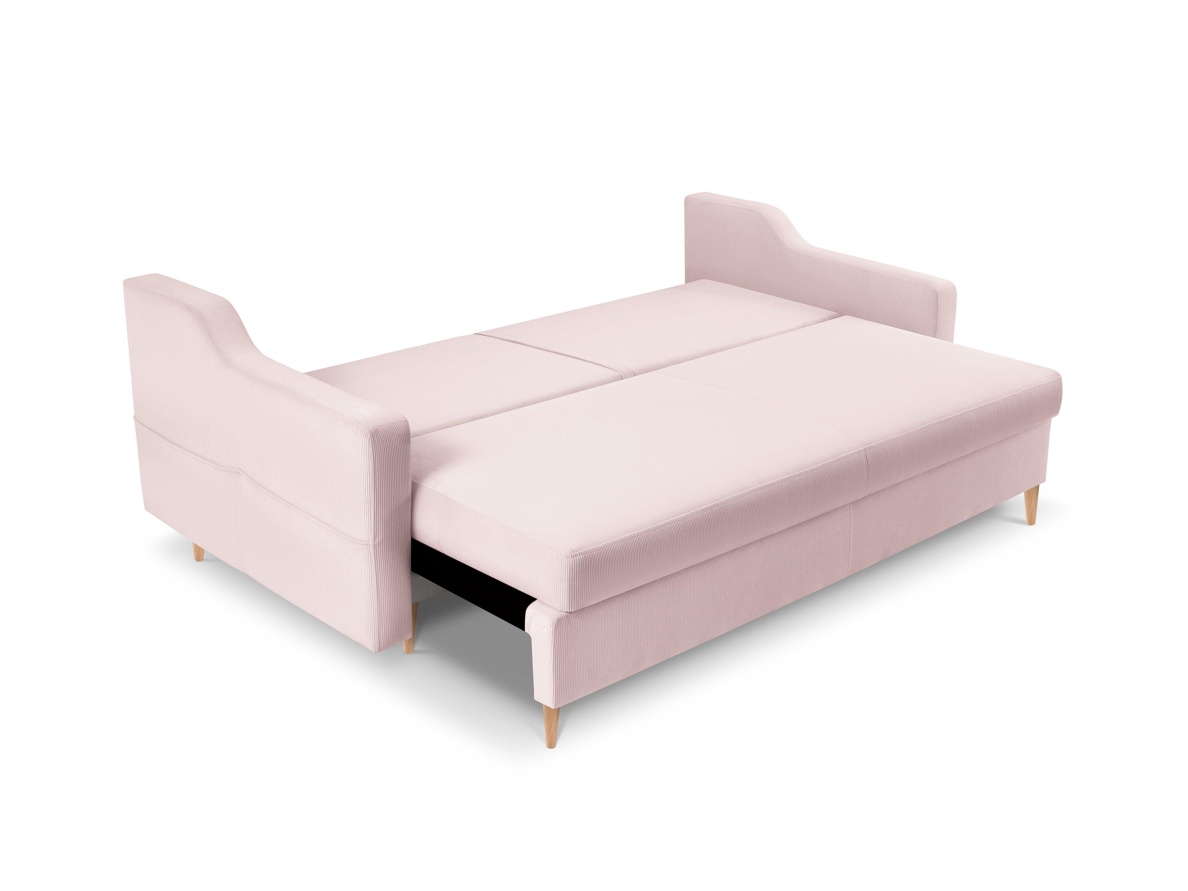 Sofa sztruksowa z funkcją spania ROSE różowy Mazzini Sofas    Eye on Design