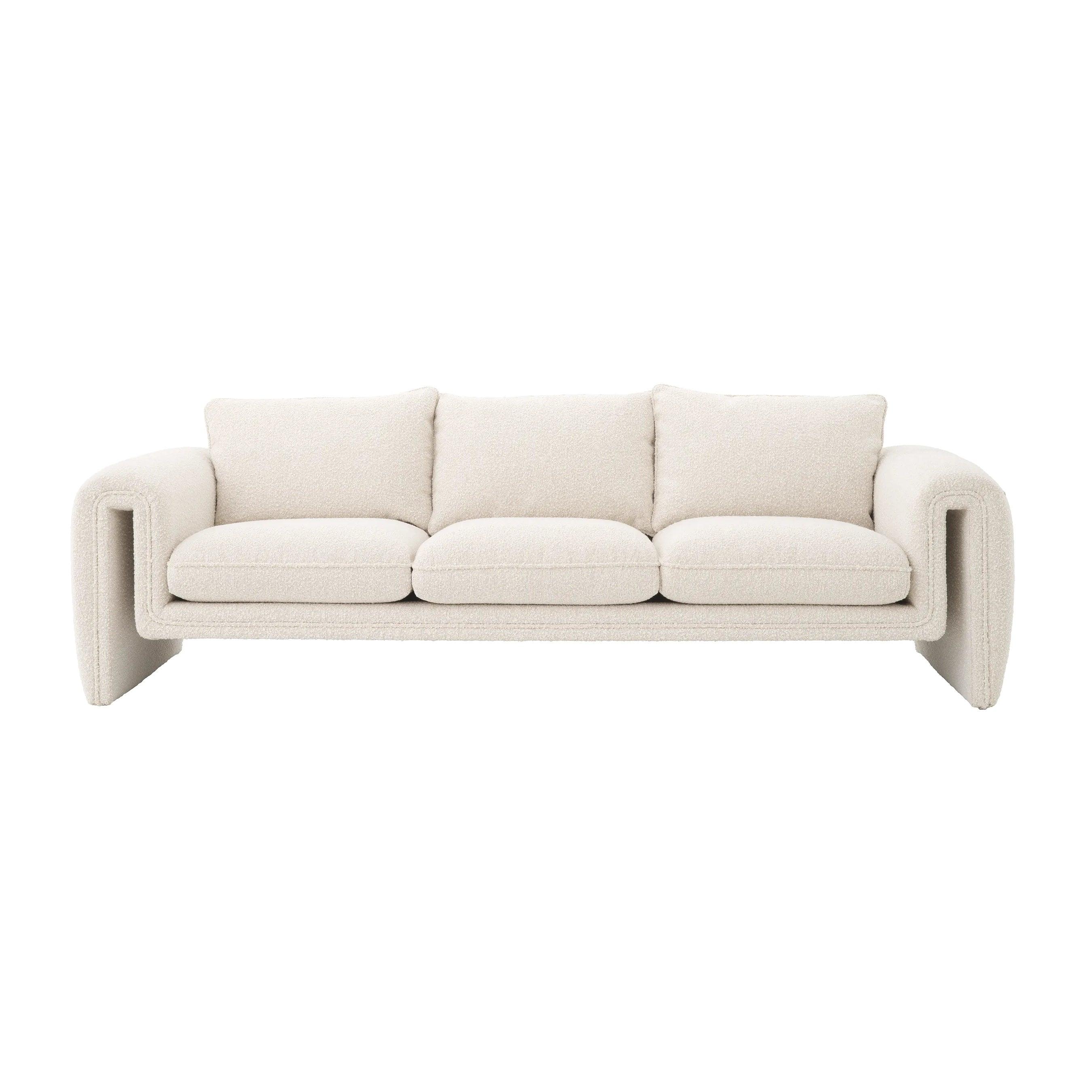 Sofa w tkaninie boucle TONDO kremowy Eichholtz    Eye on Design