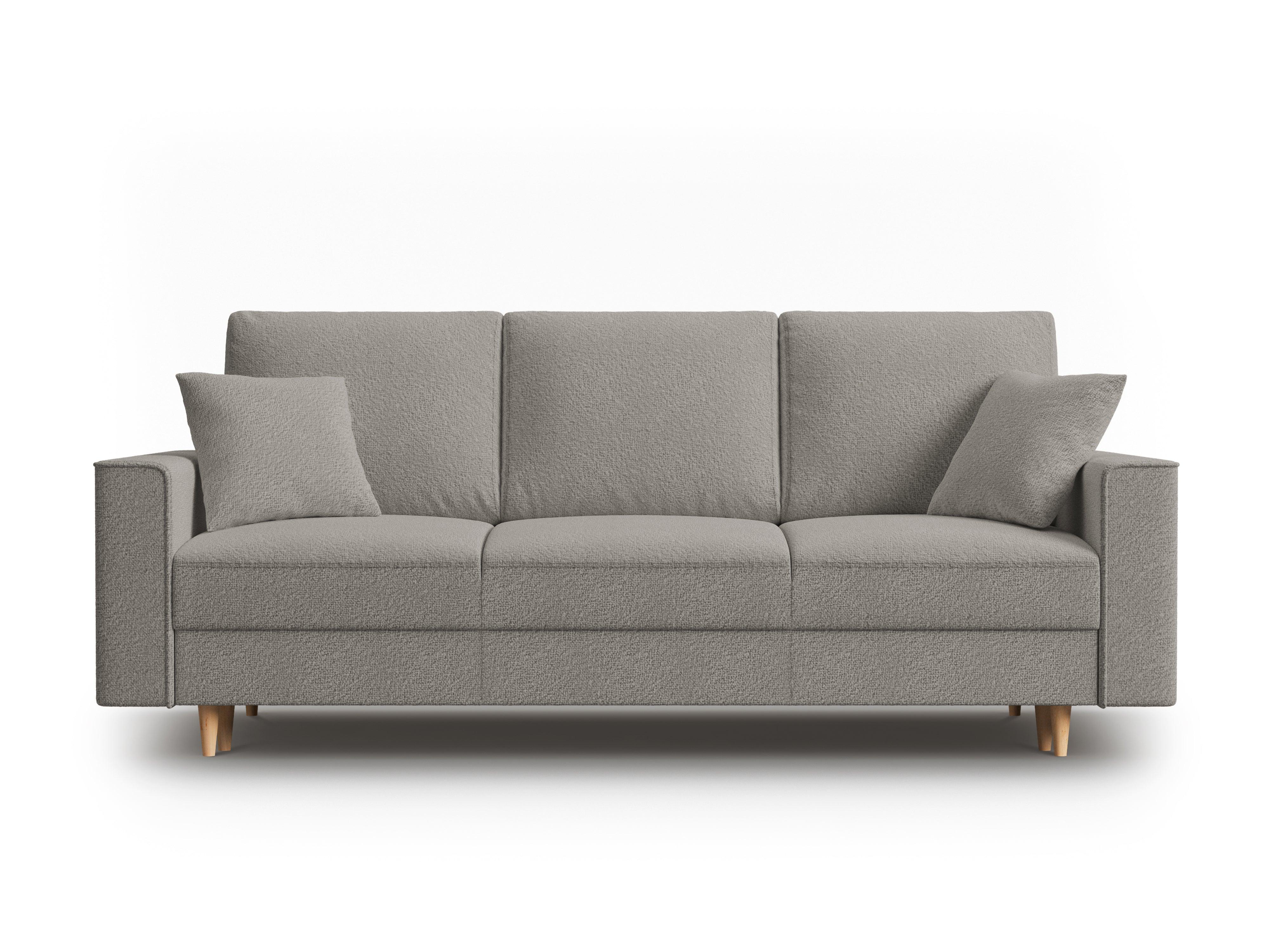 Sofa w tkaninie boucle z funkcją spania CARTADERA szary Mazzini Sofas    Eye on Design