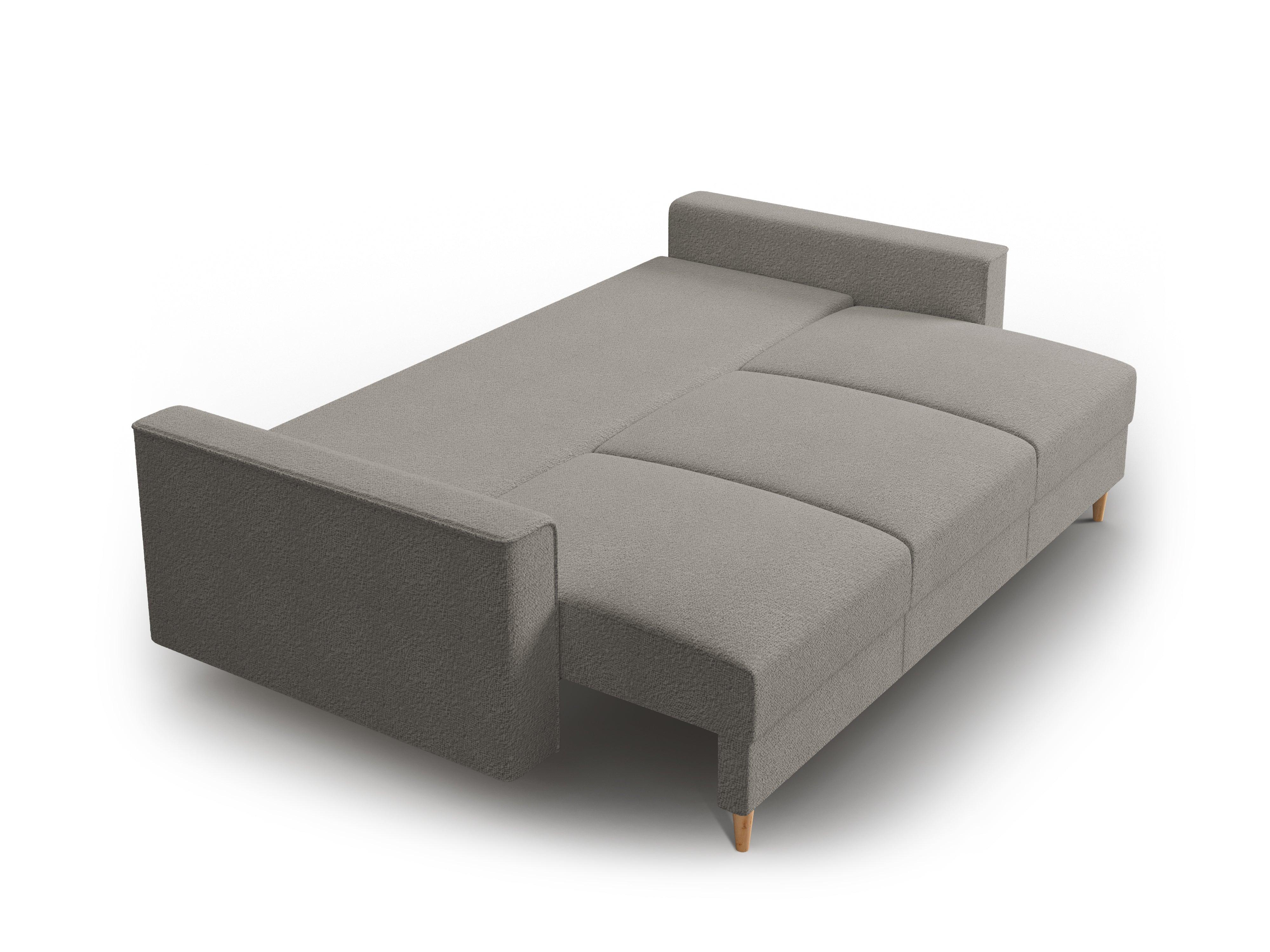 Sofa w tkaninie boucle z funkcją spania CARTADERA szary Mazzini Sofas    Eye on Design