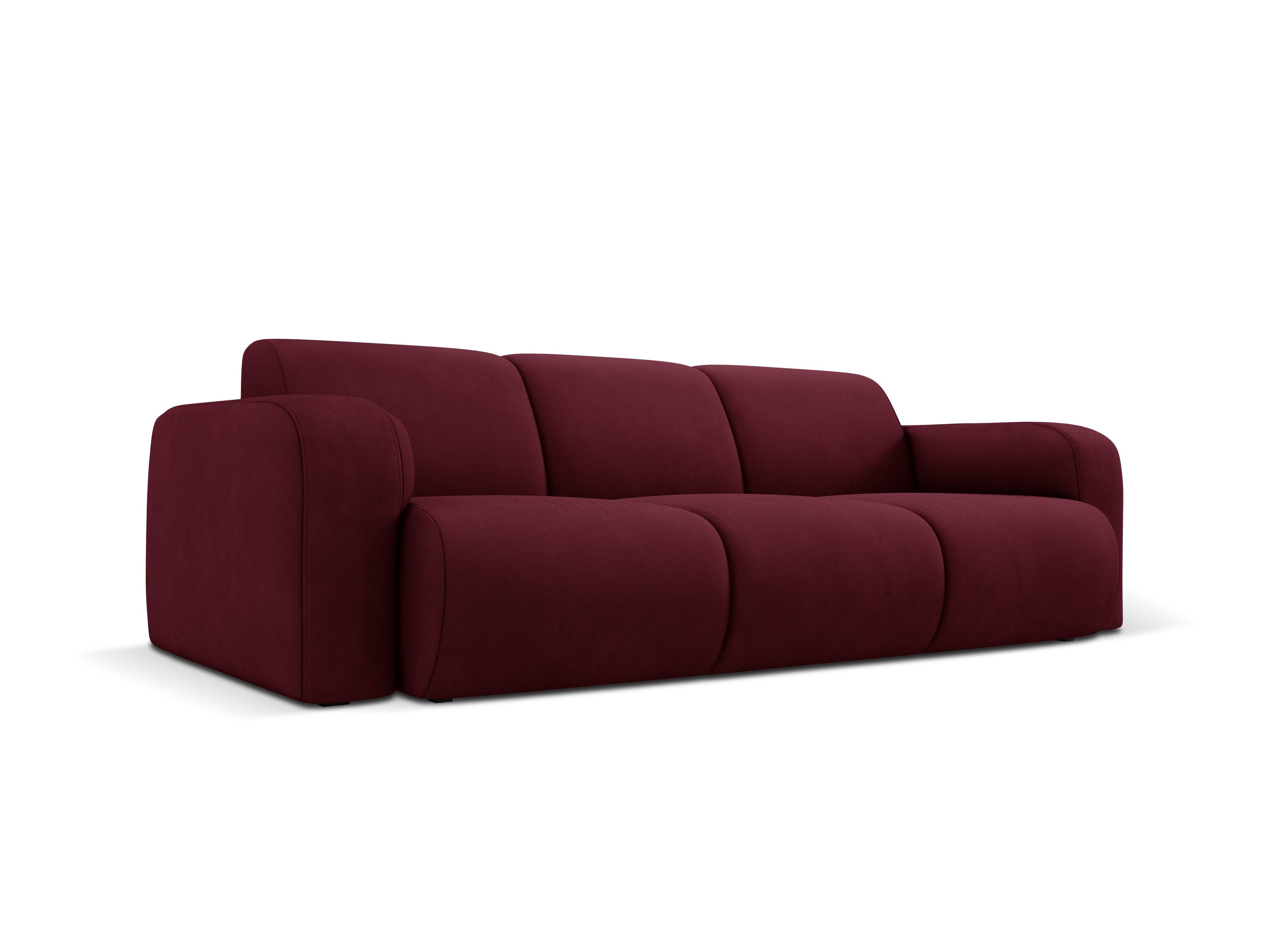 Sofa w tkaninie chenillowej 3-osobowa LOLA bordowy Windsor & Co    Eye on Design