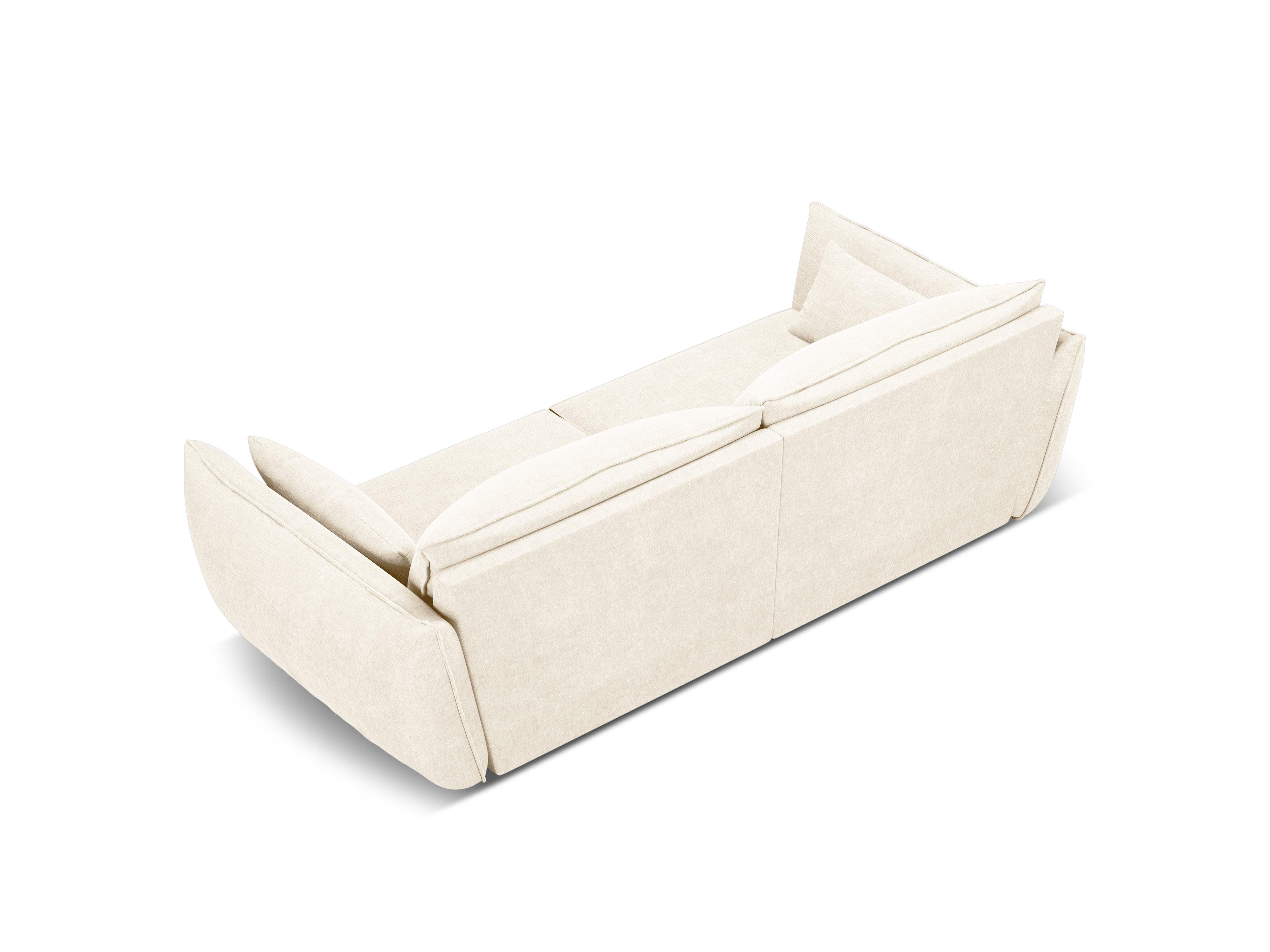 Sofa w tkaninie szenilowej 3-osobowa VANDA jasnobeżowy Mazzini Sofas    Eye on Design