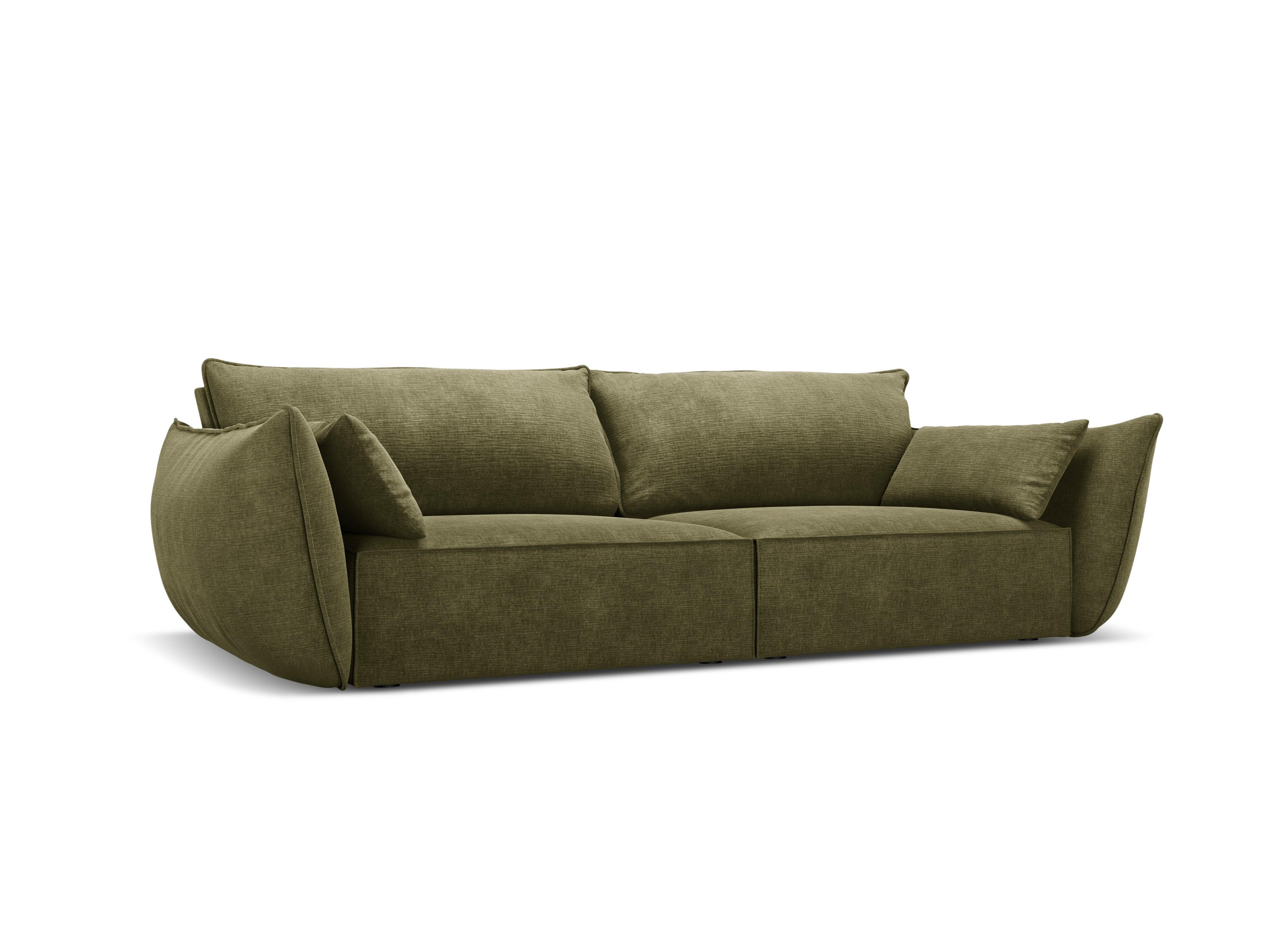 Sofa w tkaninie szenilowej 3-osobowa VANDA zielony Mazzini Sofas    Eye on Design