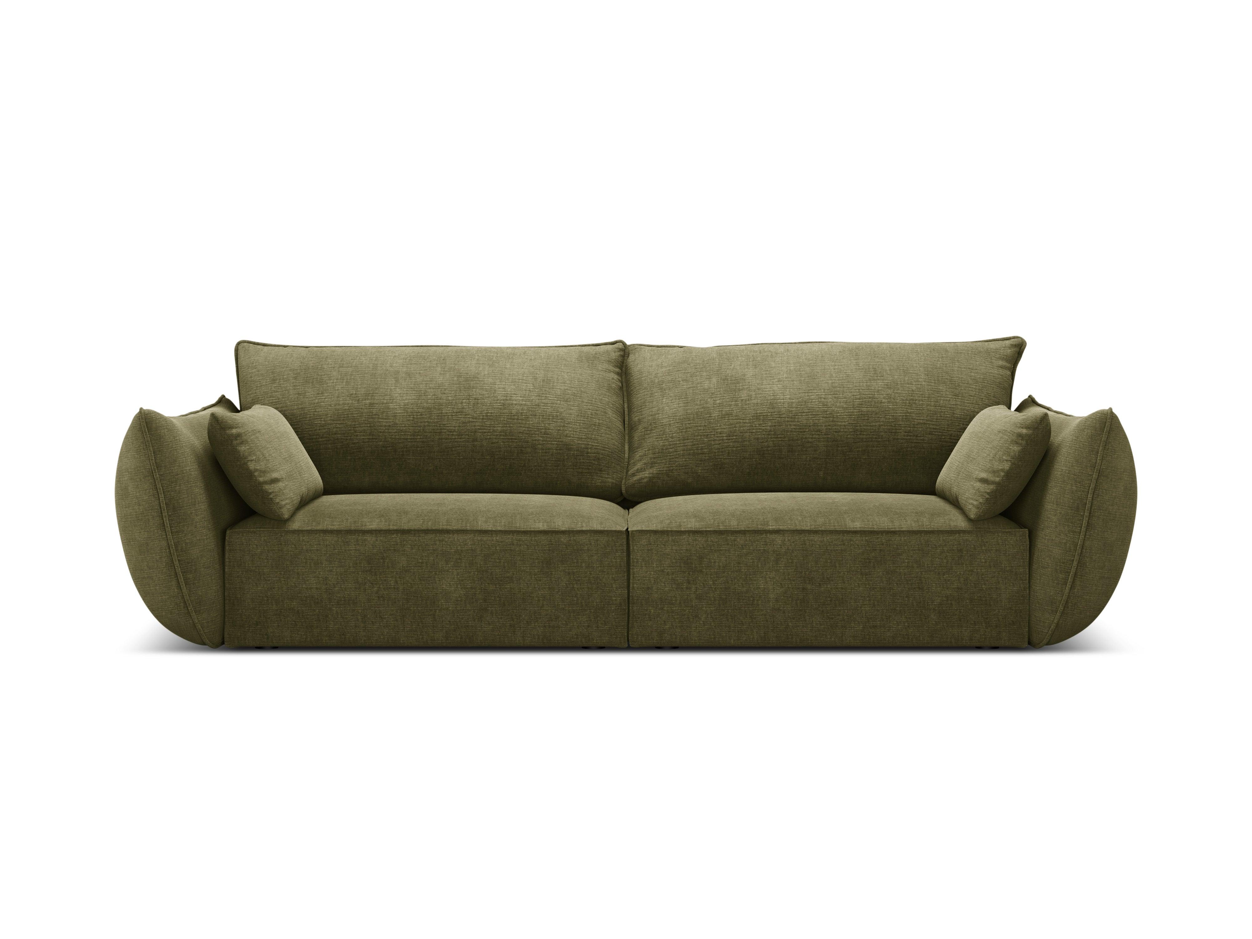 Sofa w tkaninie szenilowej 3-osobowa VANDA zielony Mazzini Sofas    Eye on Design