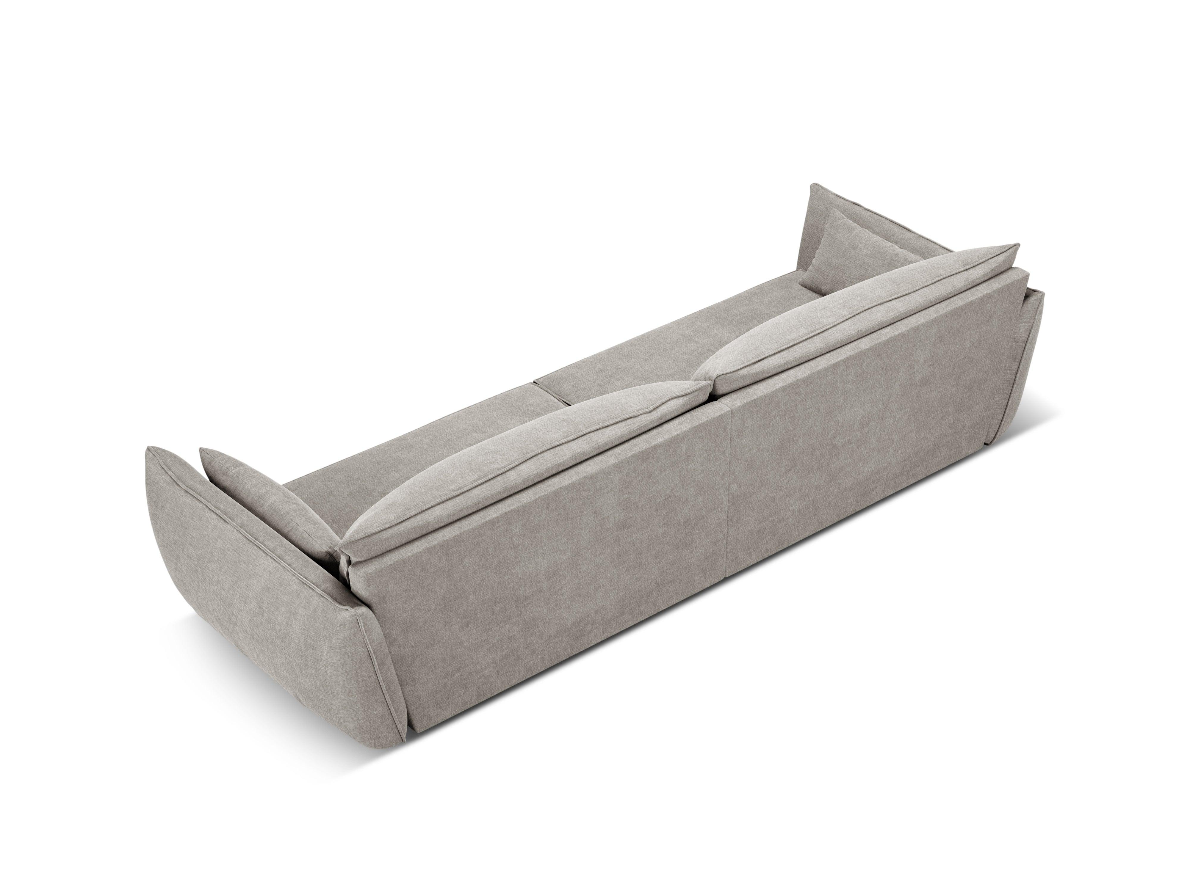 Sofa w tkaninie szenilowej 4-osobowa VANDA jasnoszary Mazzini Sofas    Eye on Design