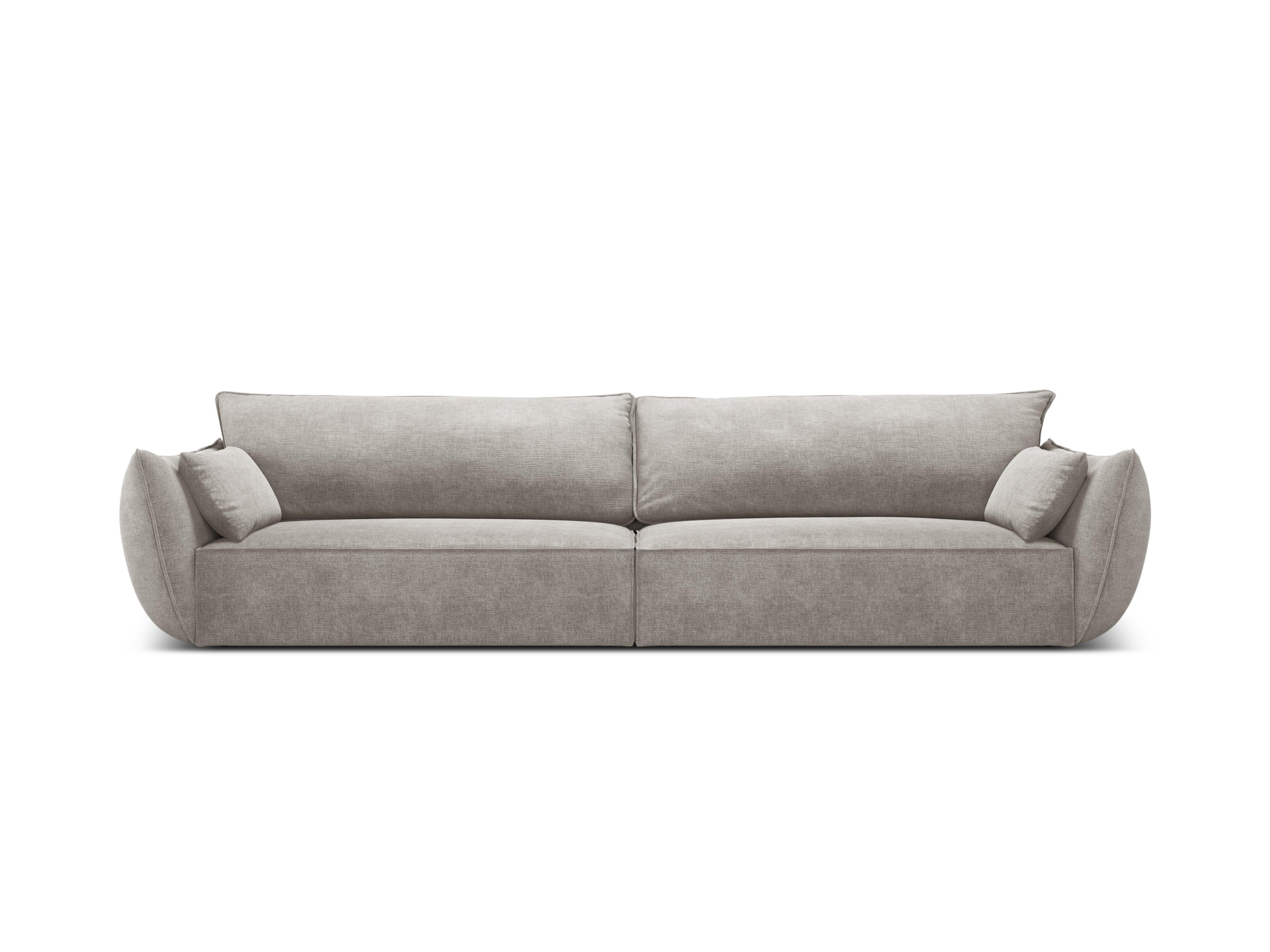 Sofa w tkaninie szenilowej 4-osobowa VANDA jasnoszary Mazzini Sofas    Eye on Design