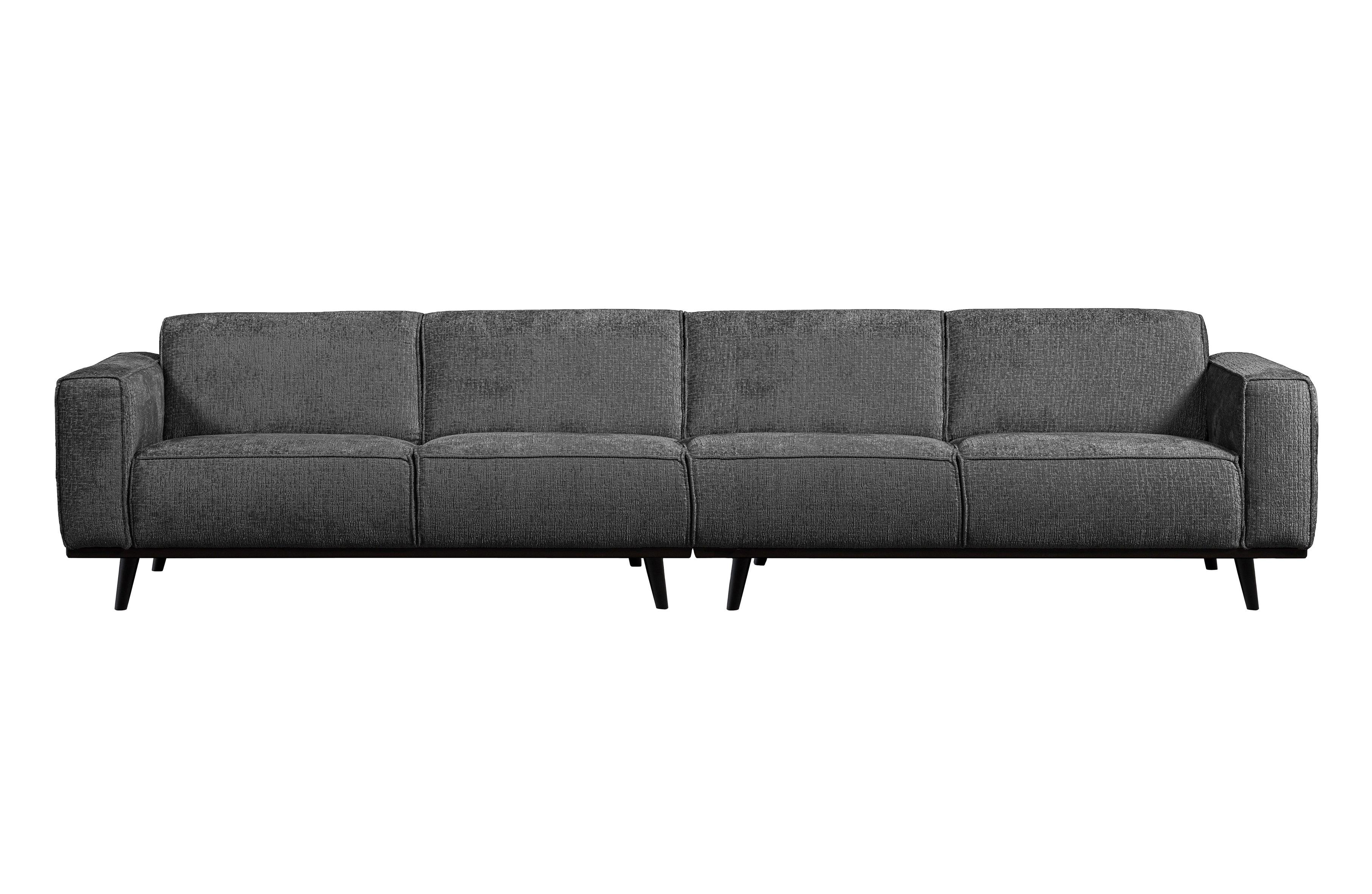 Sofa welurowa 4-osobowa STATEMENT STRUCTURE ciemnoszary Be Pure 372 cm   Eye on Design