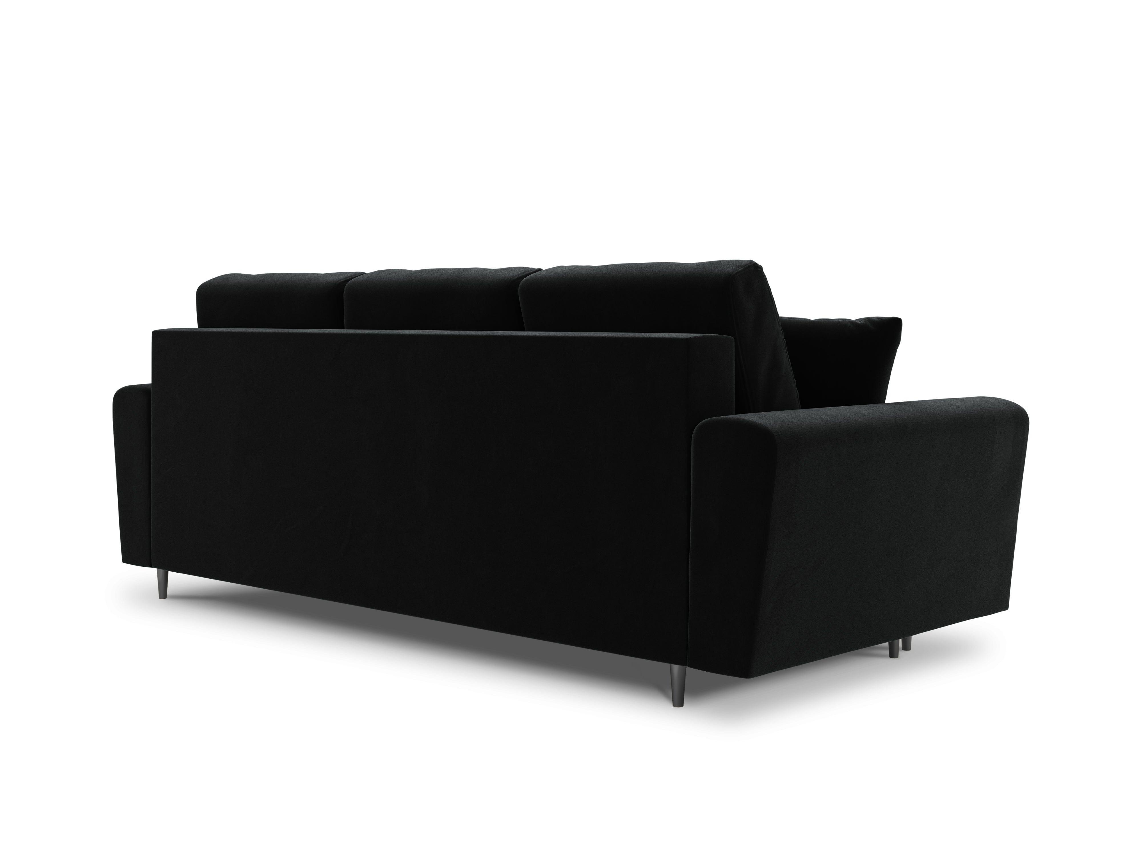 Sofa z funkcją spania KYOTO czarny z czarną podstawą Cosmopolitan Design    Eye on Design