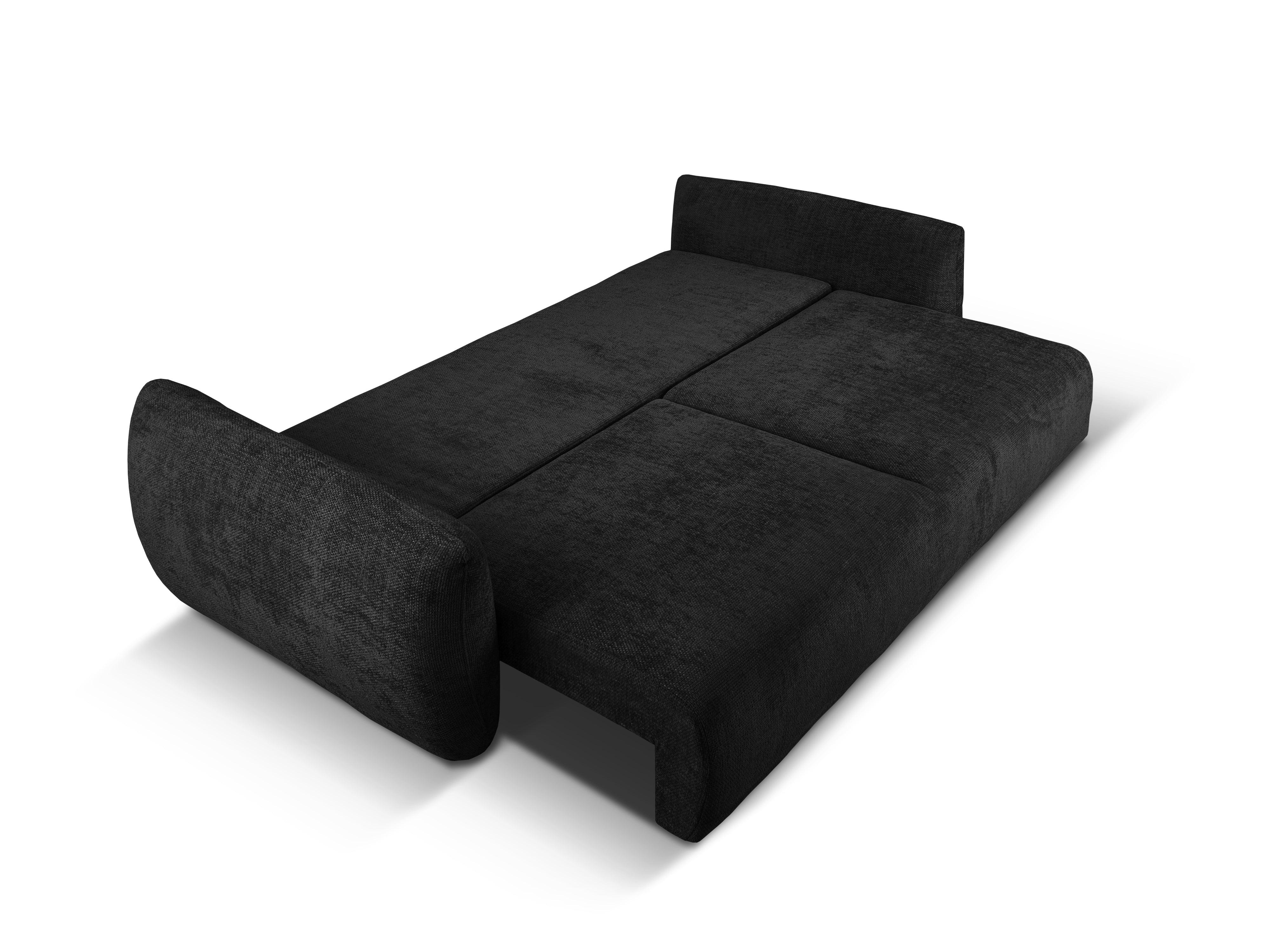 Sofa z funkcją spania MATERA czarny szenil Cosmopolitan Design    Eye on Design