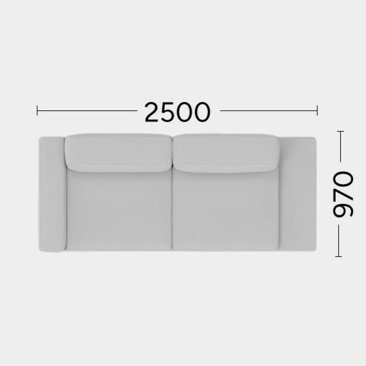 Sofa z półką ENJOY Rosanero 250x97 cm Grupa 0 Nie Eye on Design