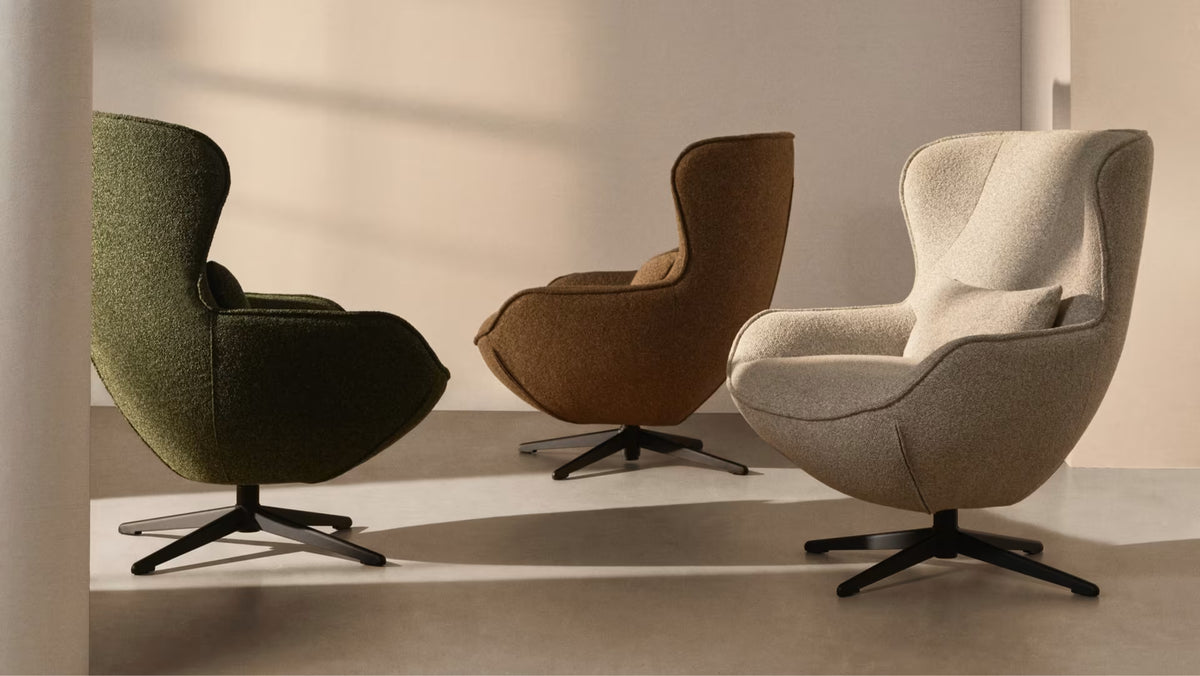 Swivel Armchair SORILE Dark Green Chenille with Black Base