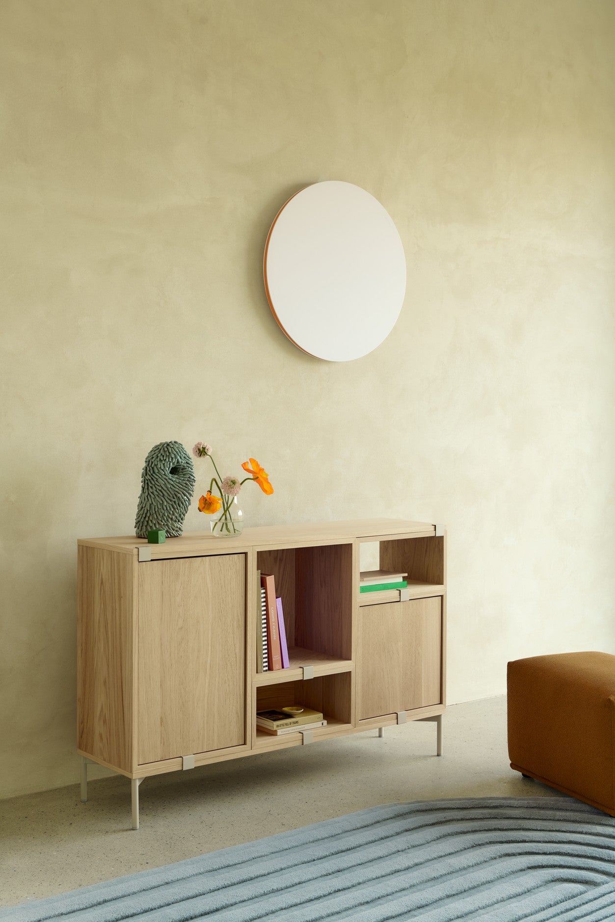 Wall Lamp CALM White with Orange Trim