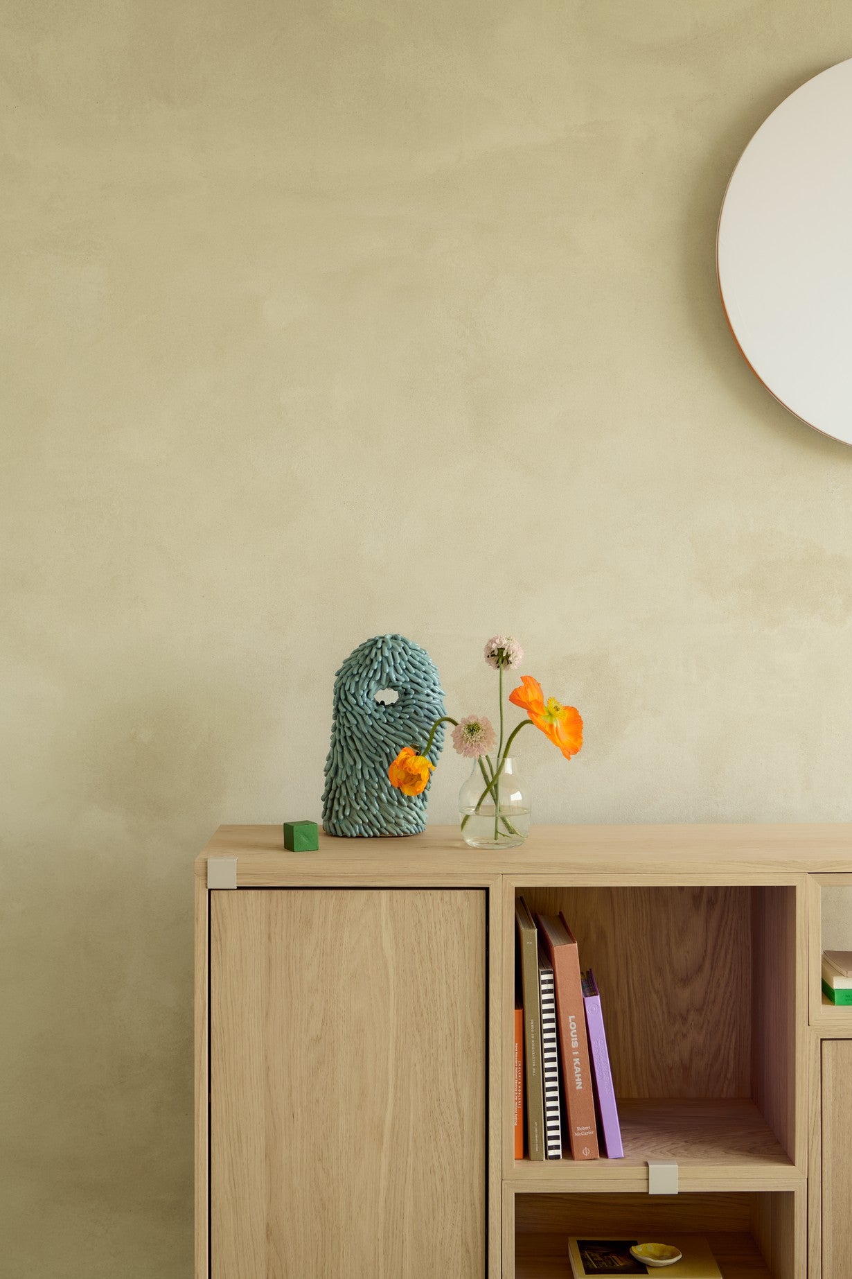 Wall Lamp CALM White with Orange Trim