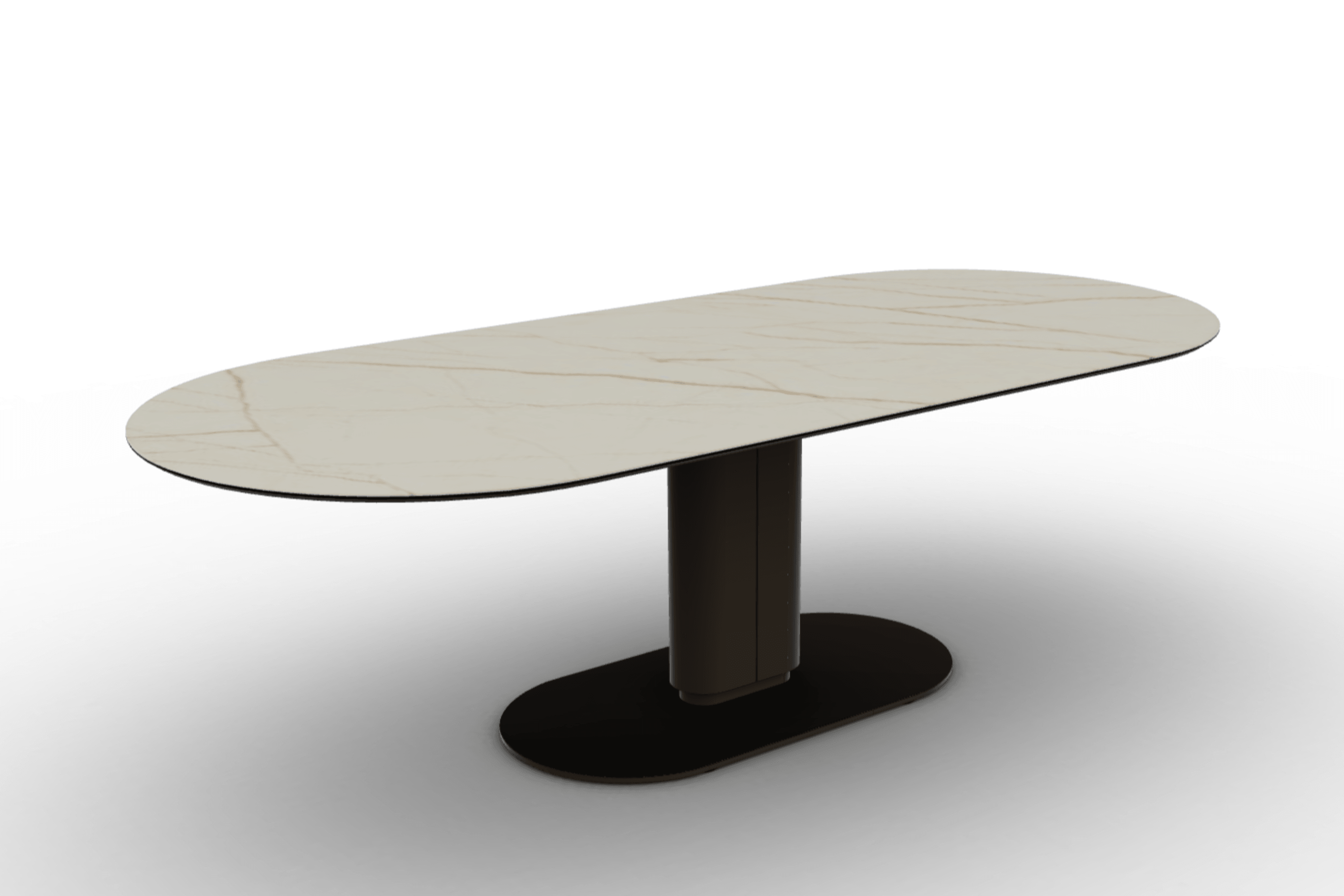 Stół CAMEO złoty marmur Calligaris 250 cm matowy brąz matowy mosiądz Eye on Design