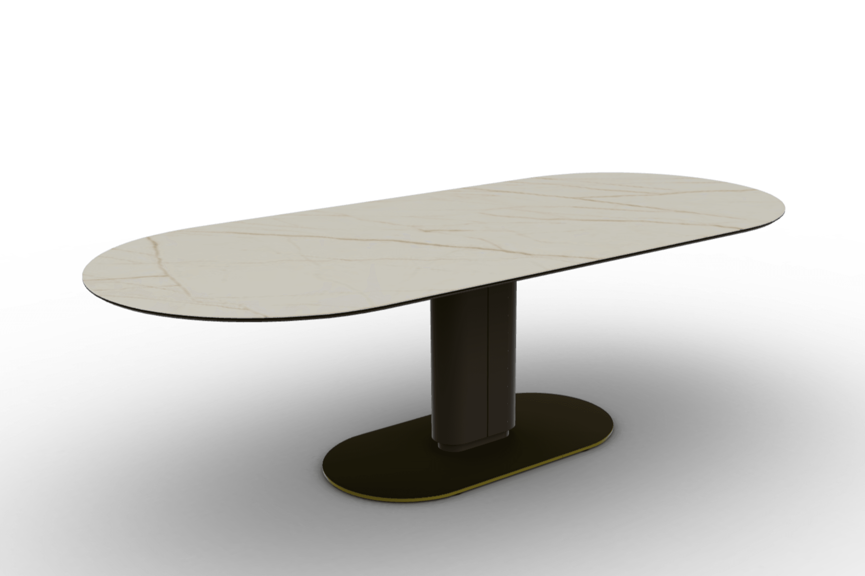 Stół CAMEO złoty marmur Calligaris 250 cm matowy brąz matowy brąz Eye on Design