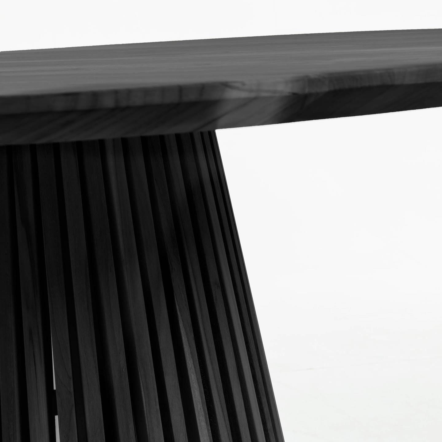 Stół JEANETTE czarne drewno tekowe La Forma    Eye on Design