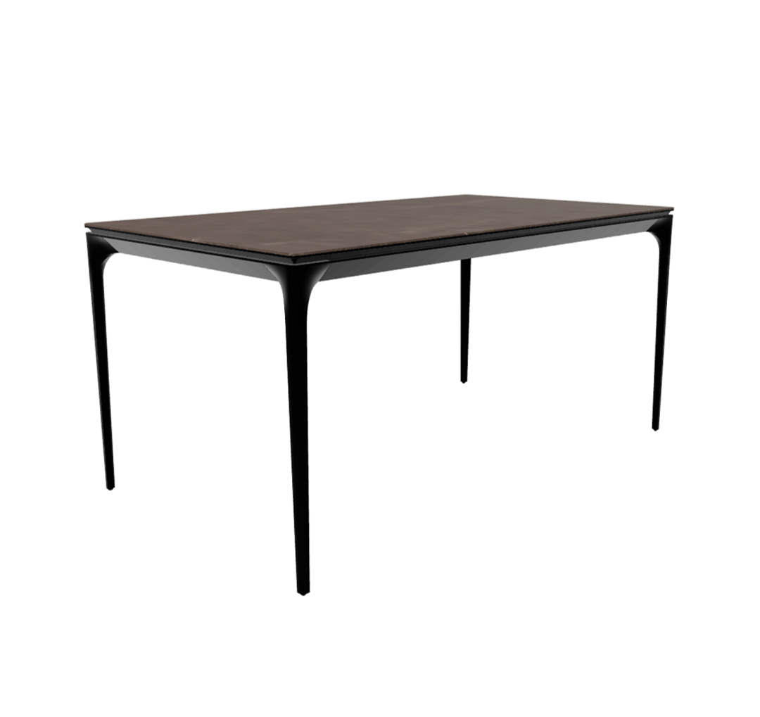 Silhouette folding table brown ceramics