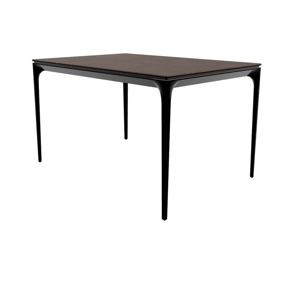 Silhouette folding table brown ceramics