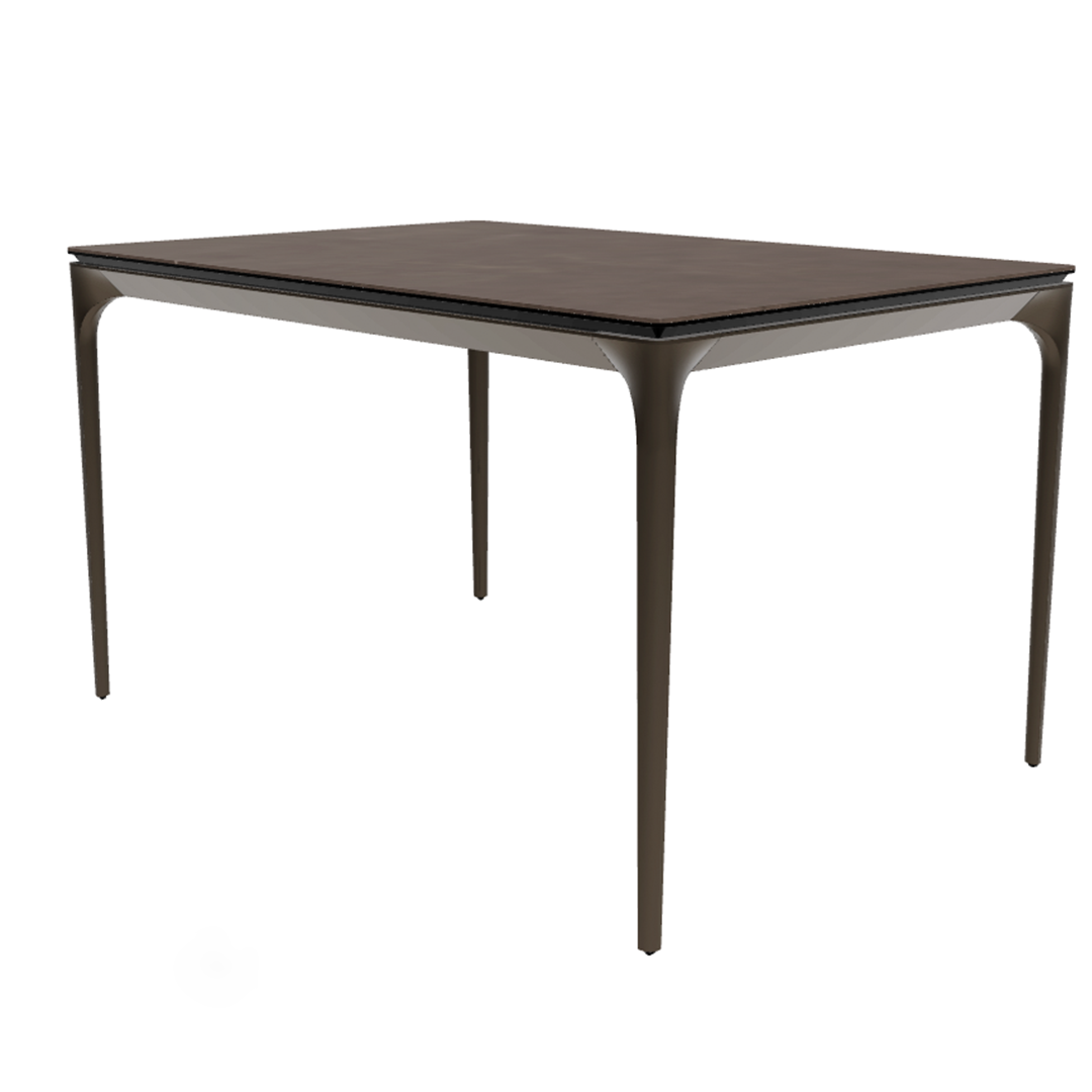 Silhouette folding table brown ceramics